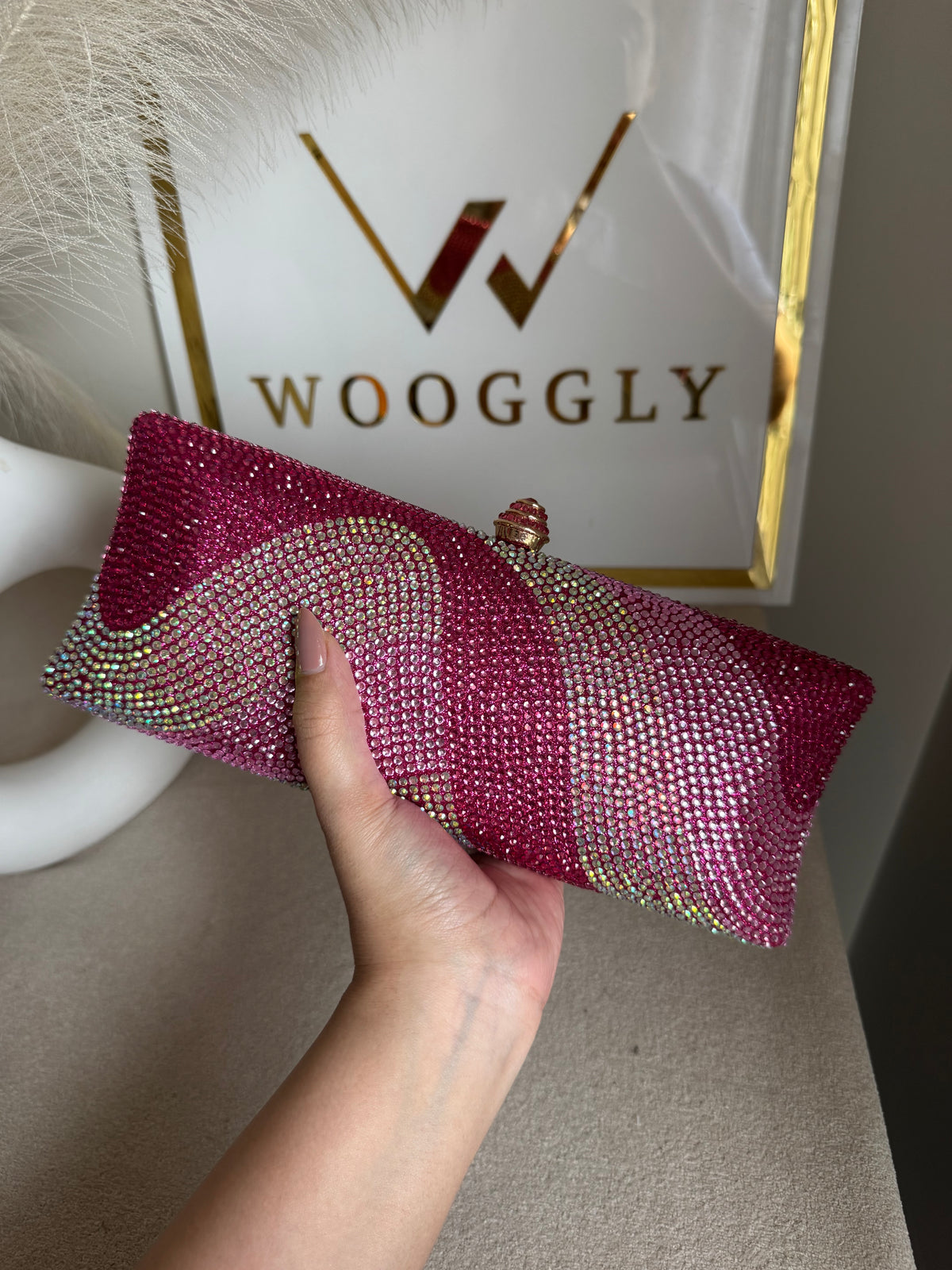 High Quality Élan Clutch - Multi Pink