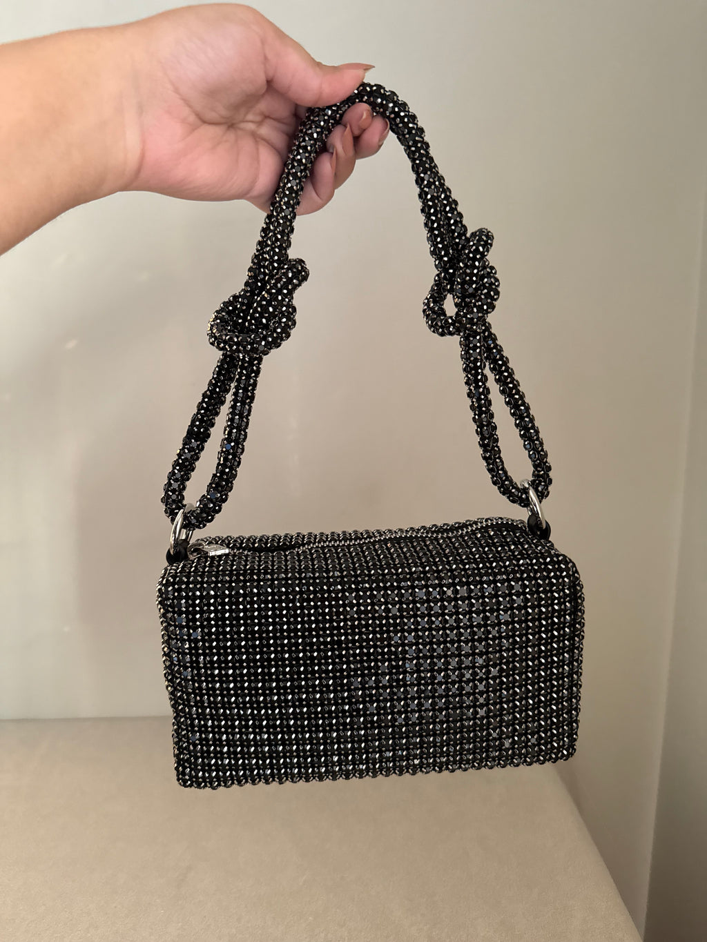 Alexander Wang Rhinestone Evening Clutch (Black)