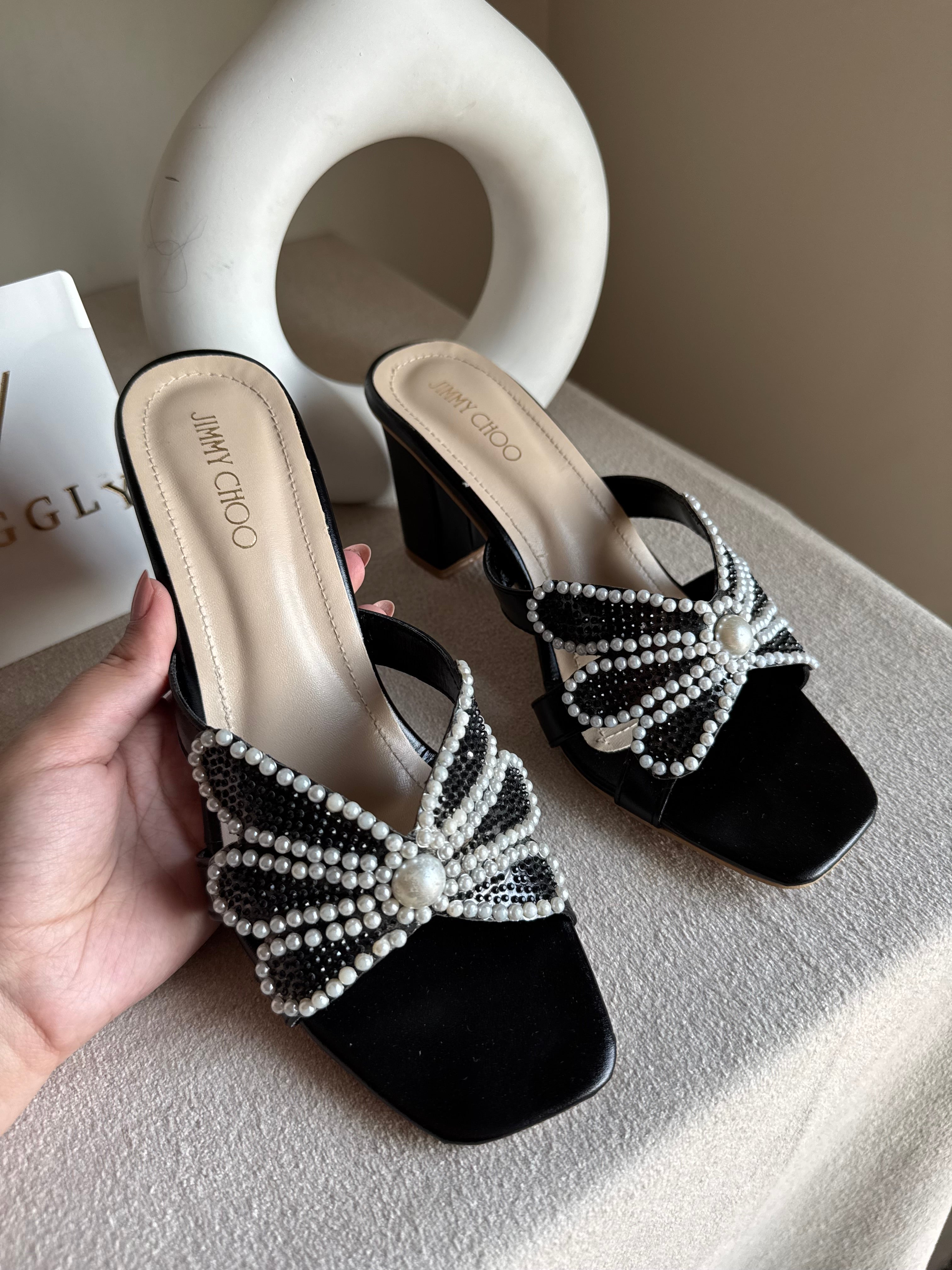 Jimmy Choo Pearl Heels - Black