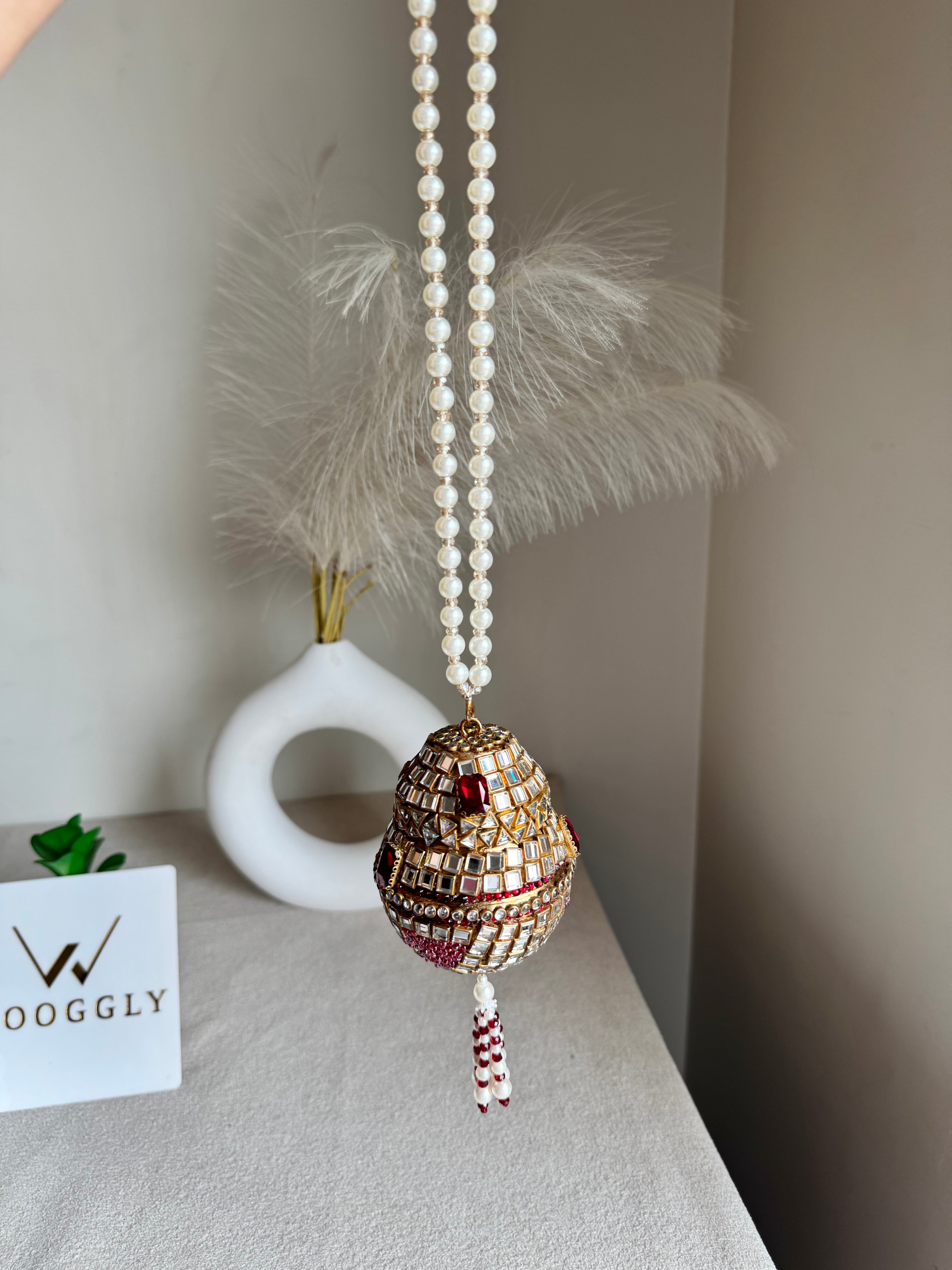 Turkish Potli - Kundan Red