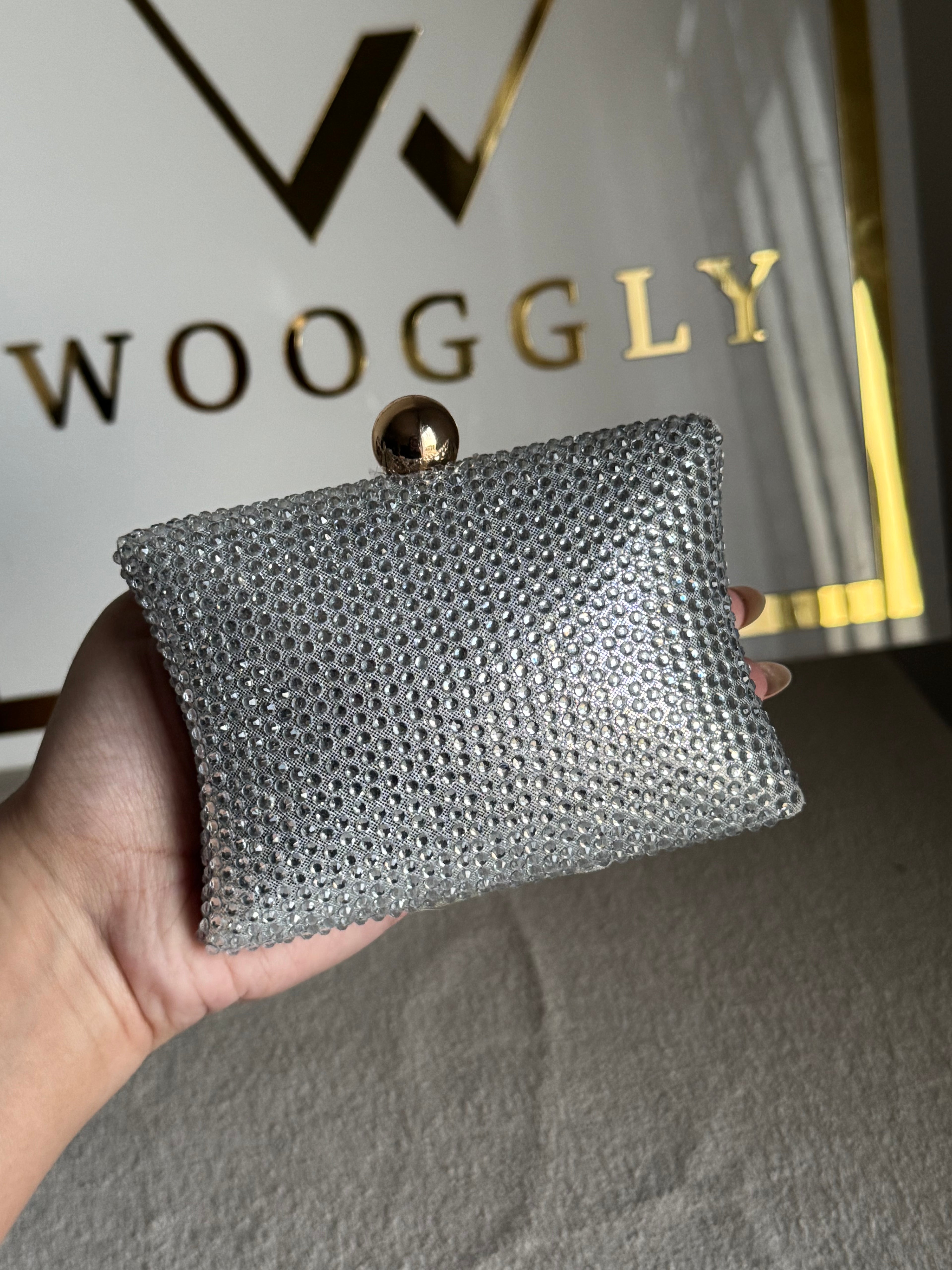 Muse Swarovski Clutch - Silver