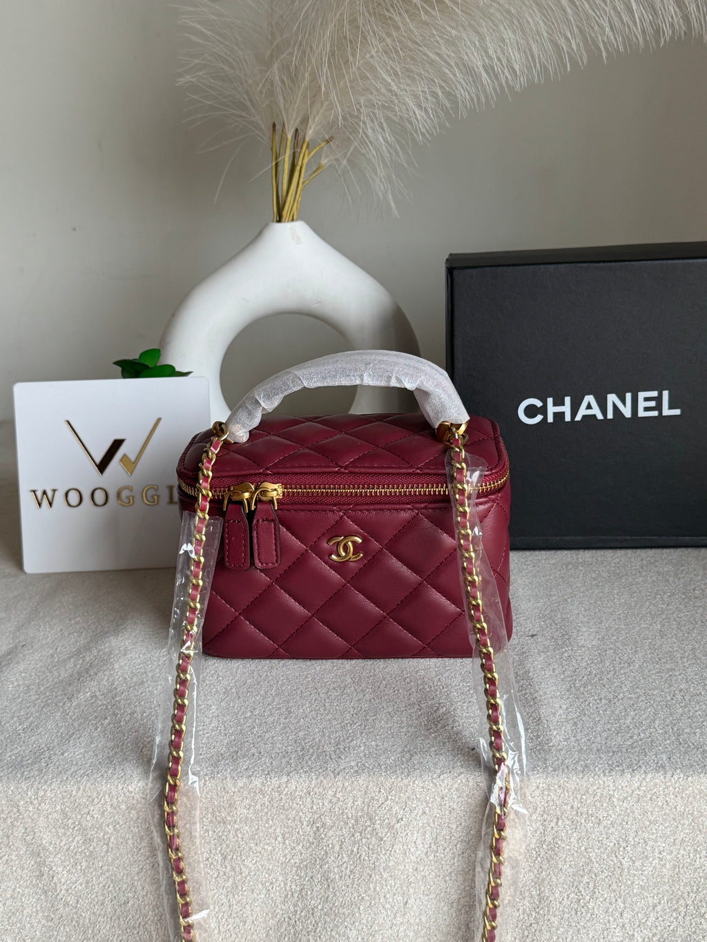 CH Mini Box Bag - Maroon