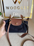 Premium LongChamp Crossbody Bag with Strap - Blue (WITH BRAND LOGO)