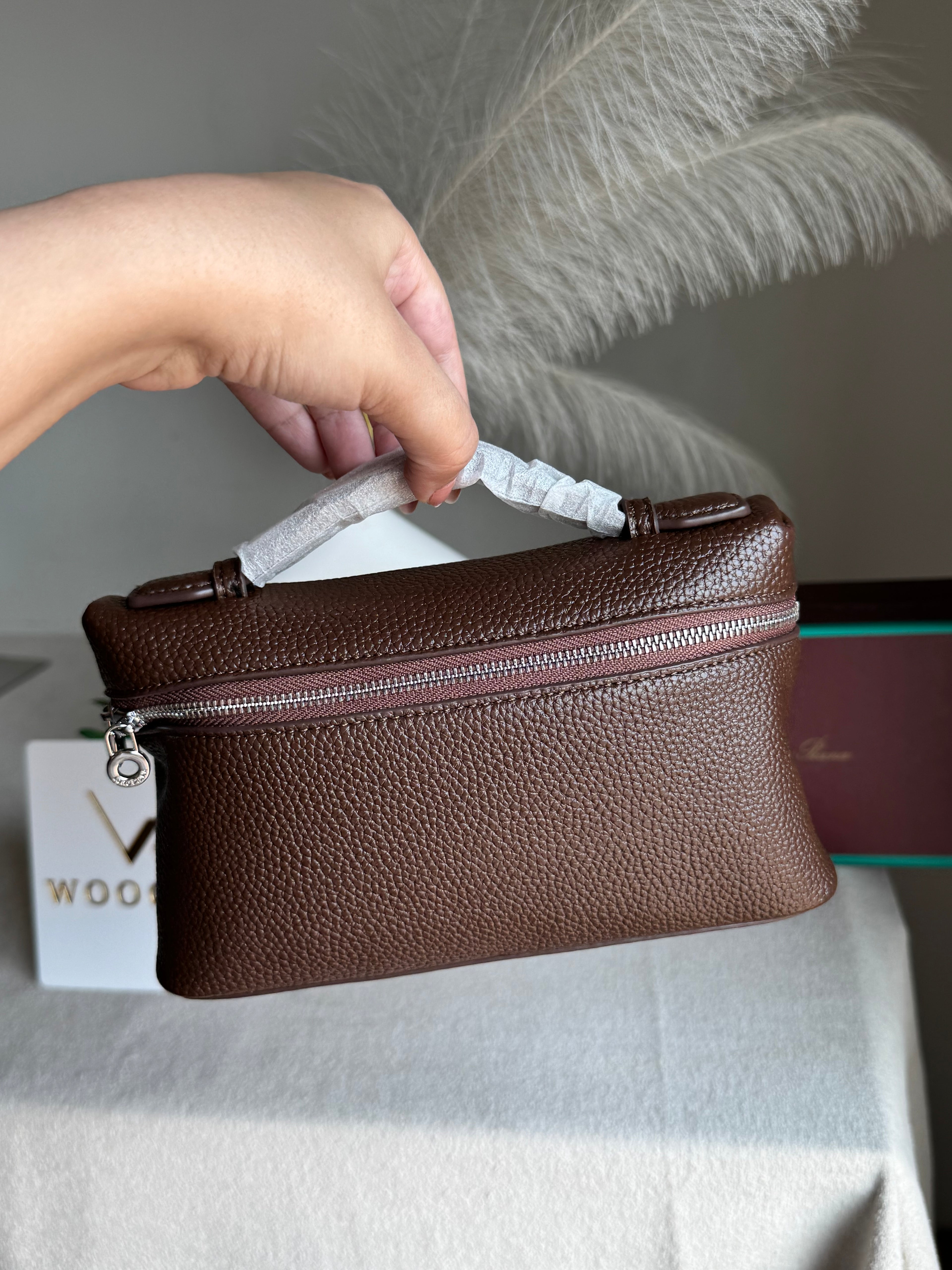 Loro Piana Premium Signature Bag - Burgandy