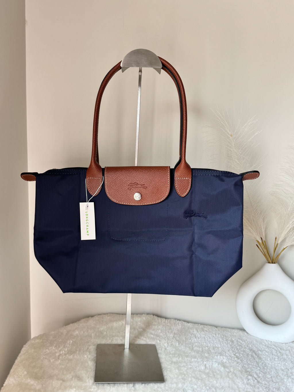 Longchamp Tote MEDIUM - Blue (WITH BRAND LOGO)
