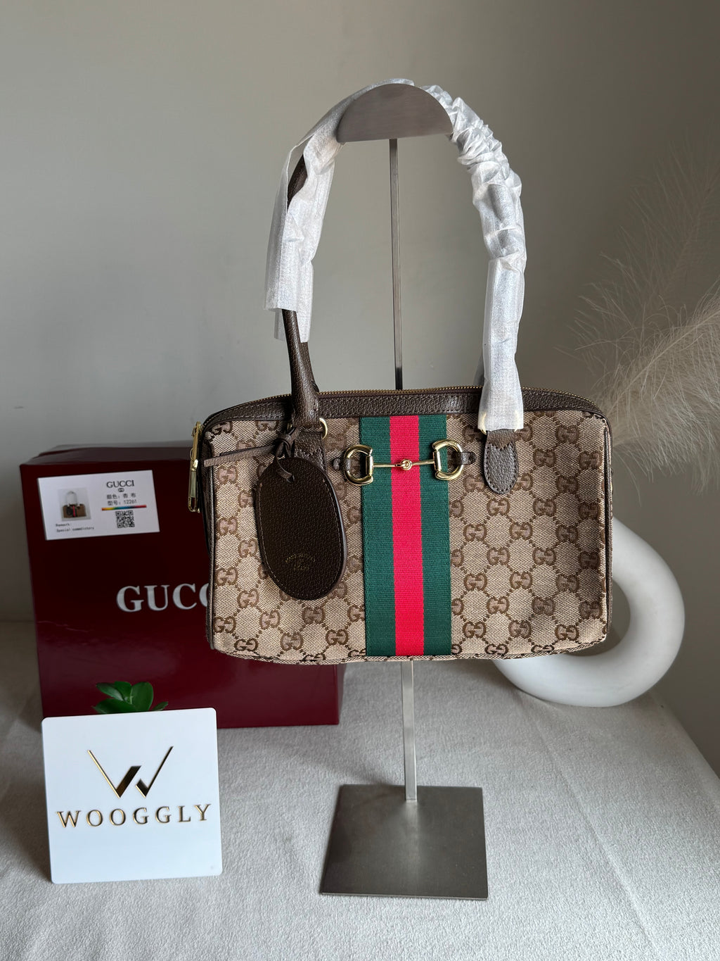 Gucci High Quality Hand Bag - Brown - BOX PACKING