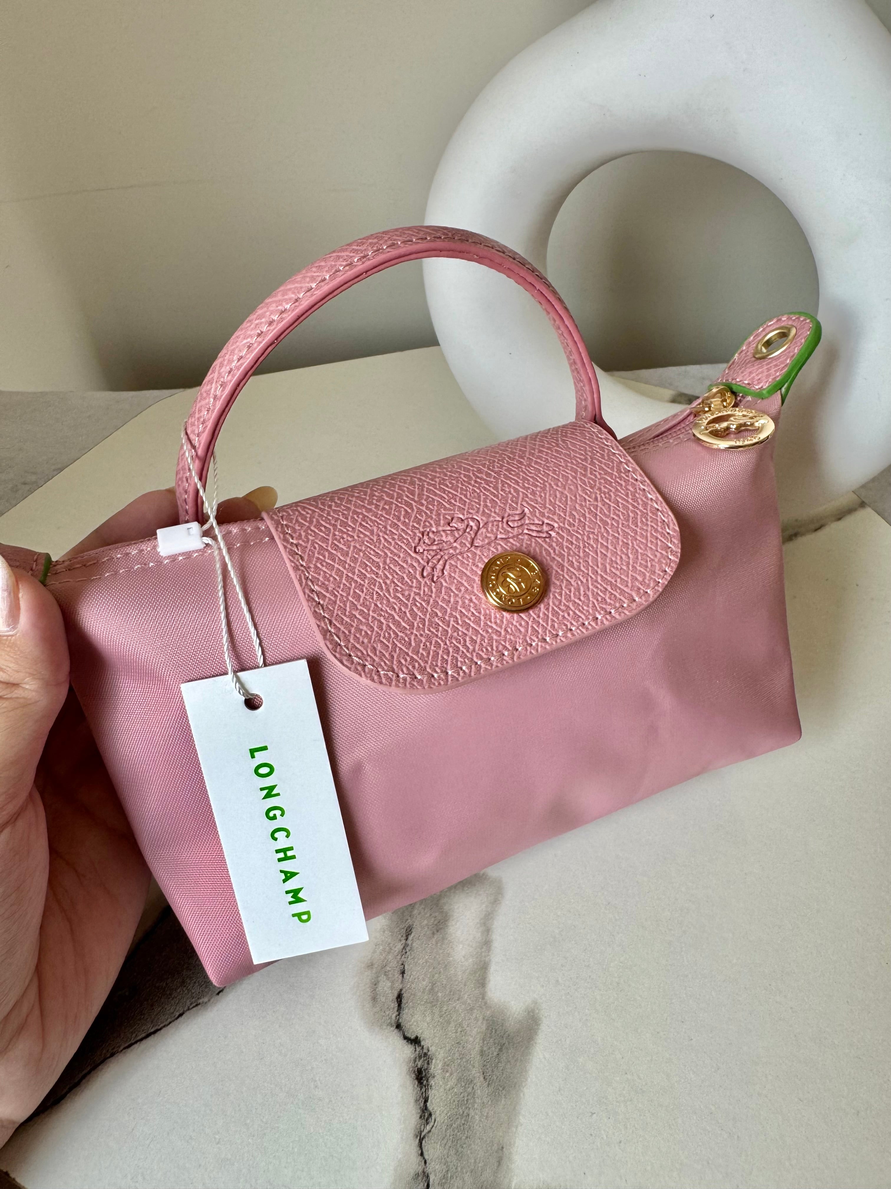 LongChamp Crossbody Bag with Strap - Marshmallow Pink (WITH BRAND LOGO)