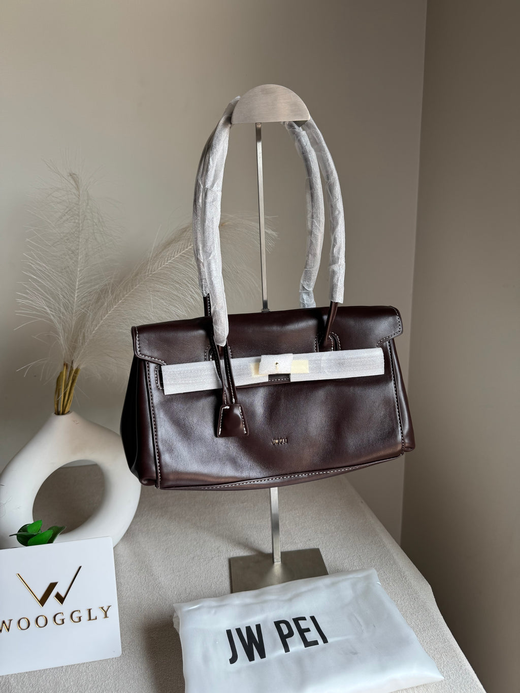 JW PEI High Quality Yara Shoulder Bag - Dark Brown