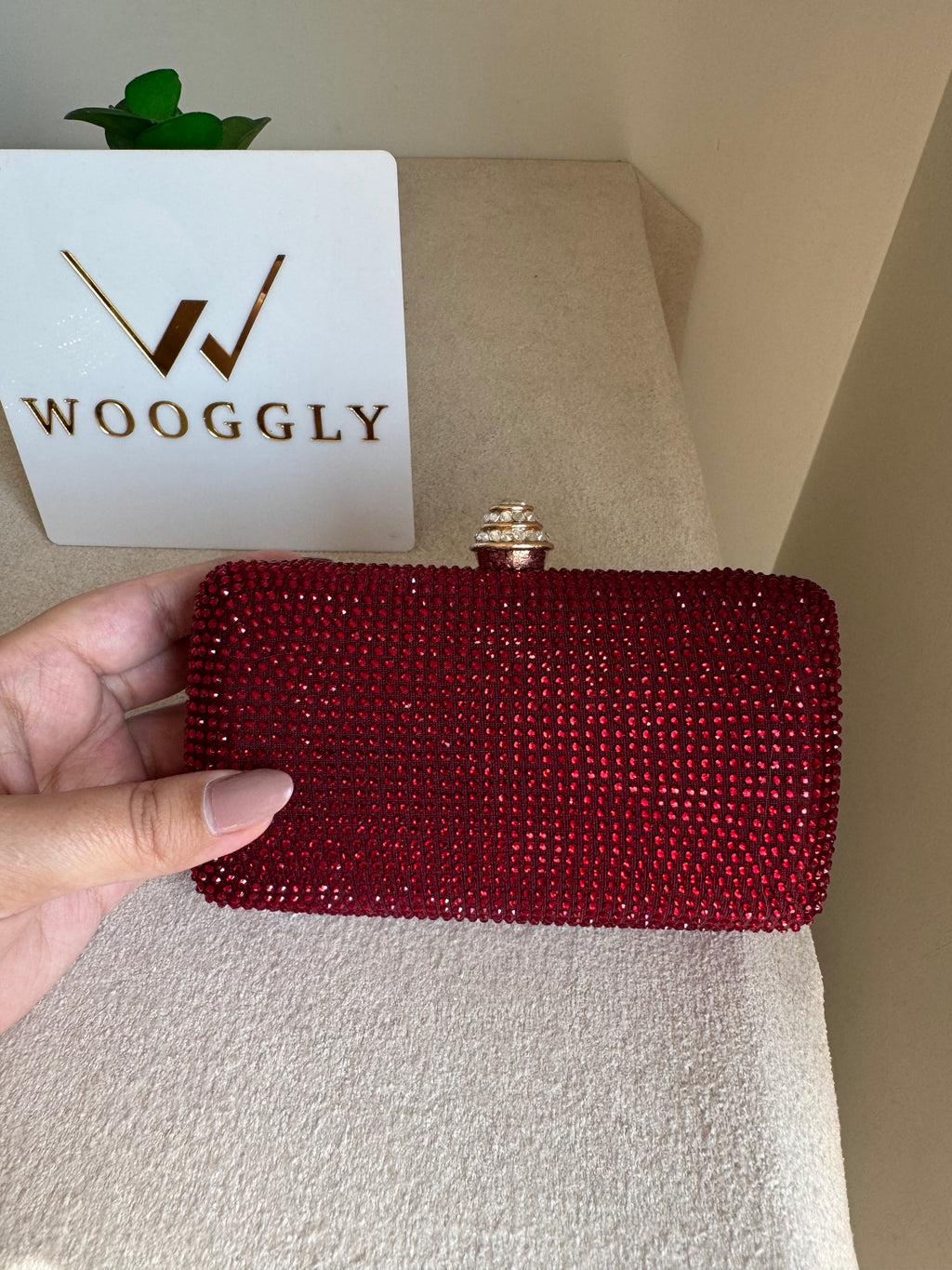 Dazzle Evening Clutch Red