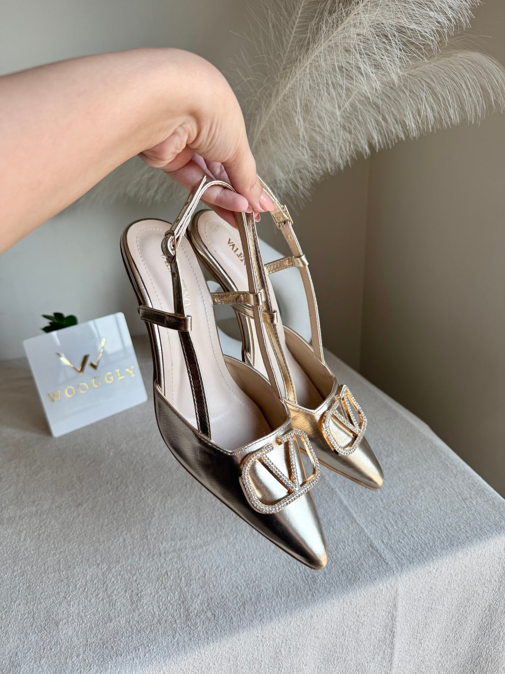Essential Valentino Champagne Heels
