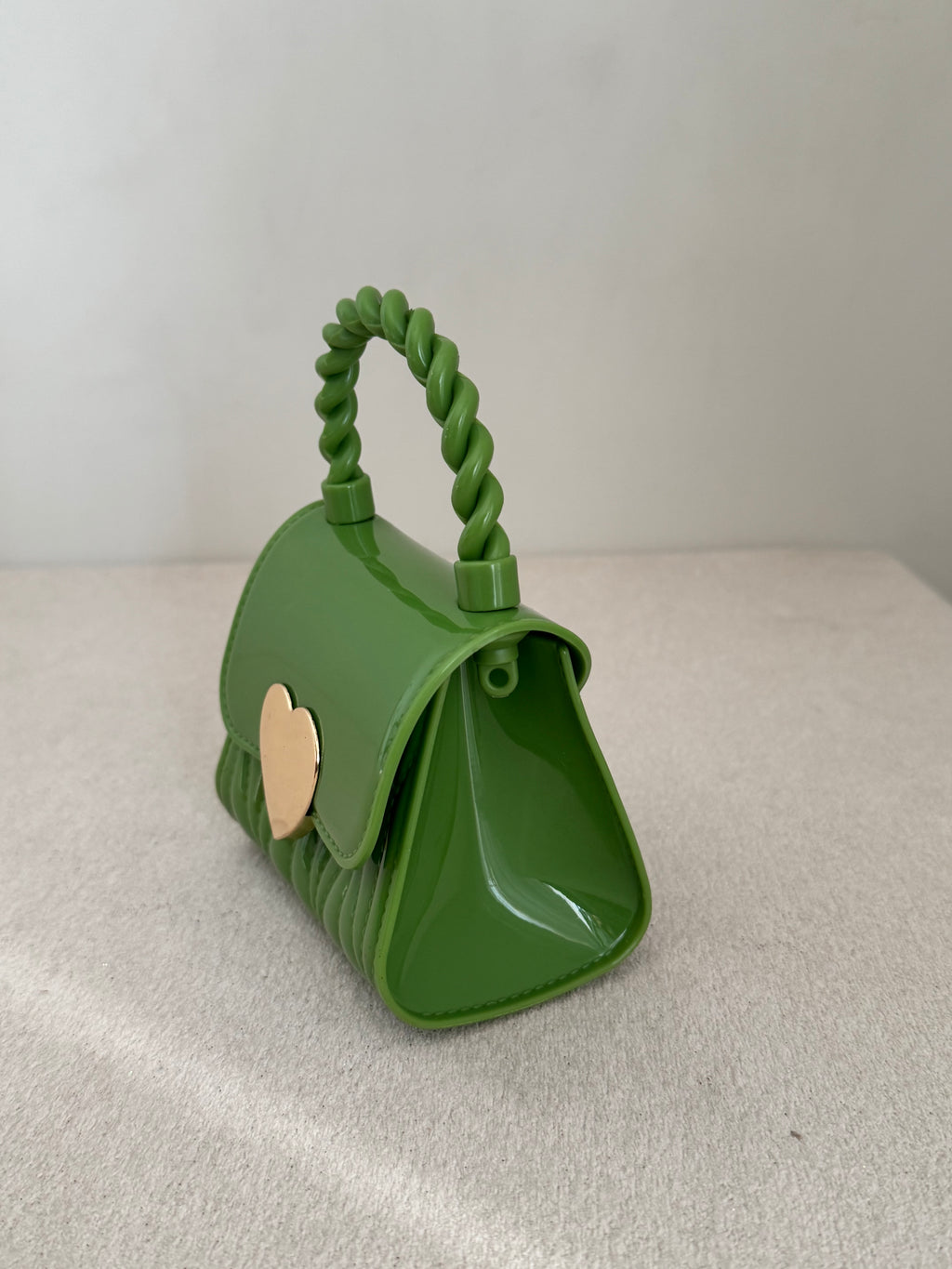 Cute Kids Heart Bag with Chain - Green