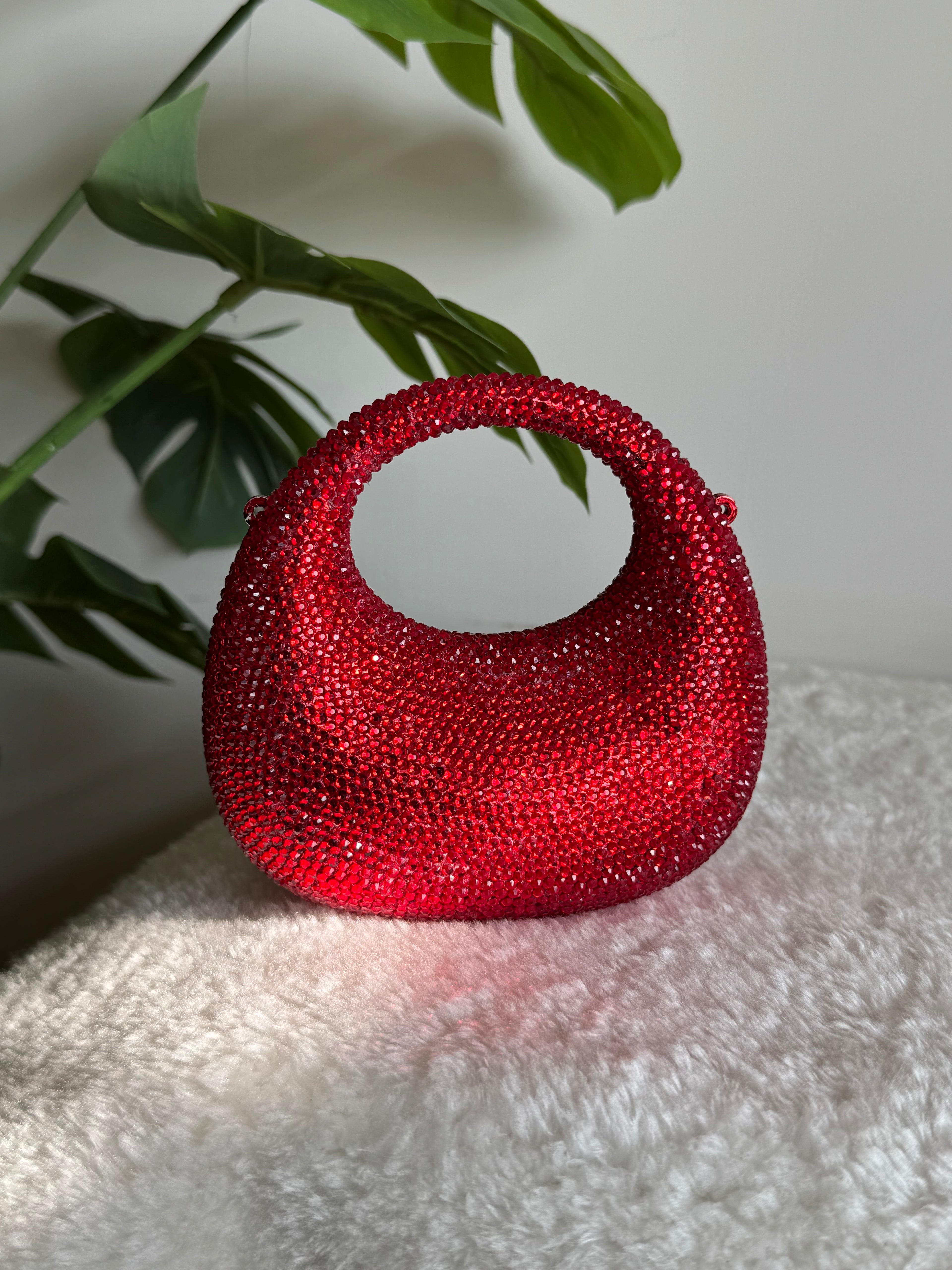 Viral Swarovski Clutch - Mini Red