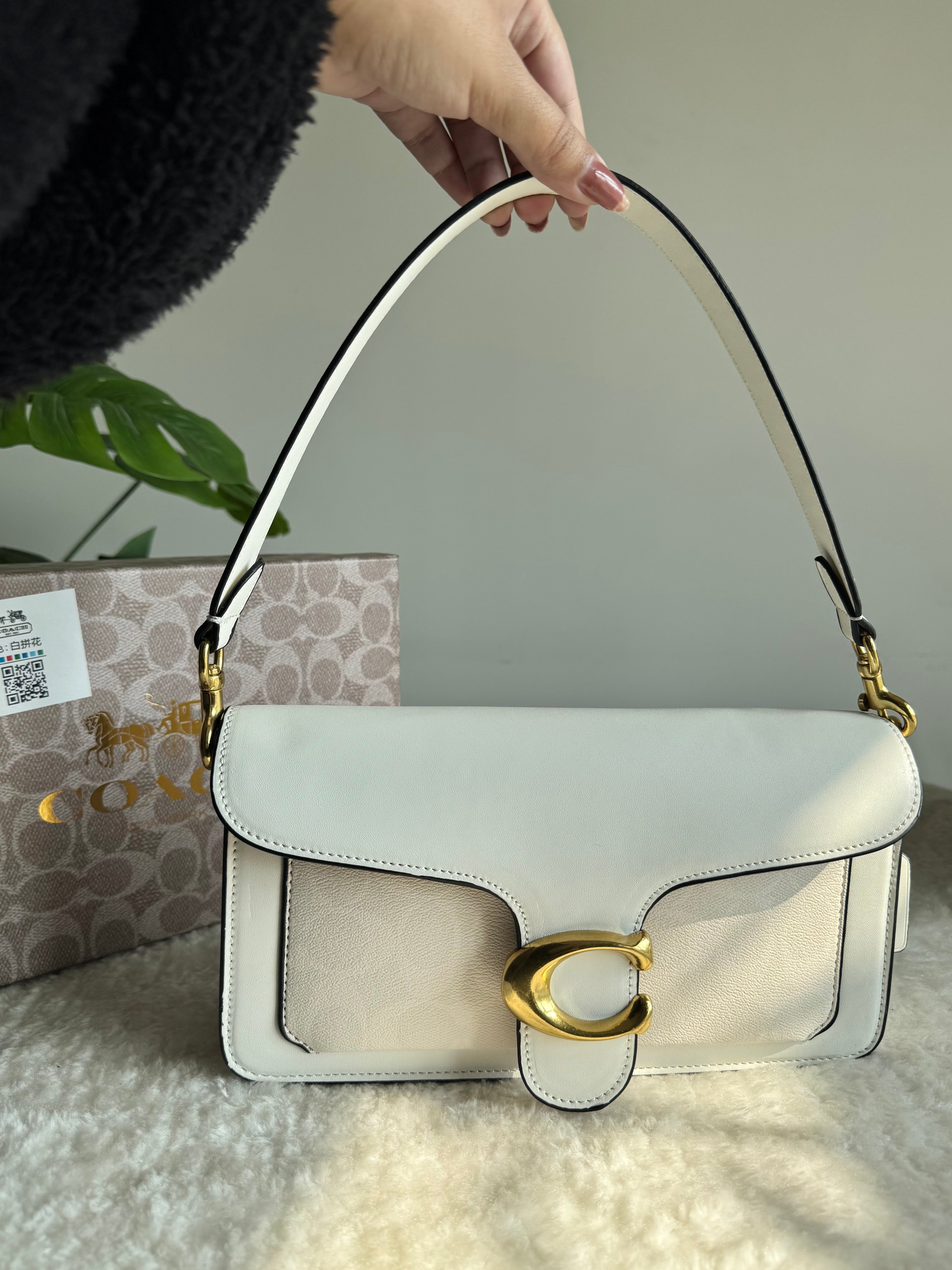 COACH TABBY PREMIUM (Cream & White) - BOX PACKING