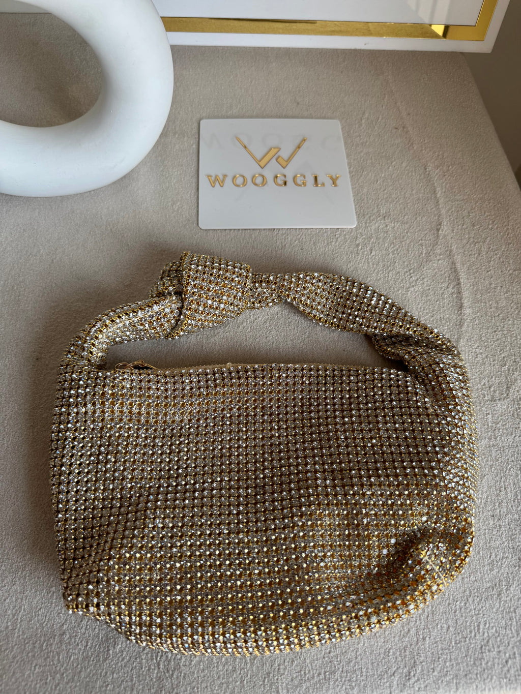 Party Wear Rhinestone Bow Bag - Butter Yellow