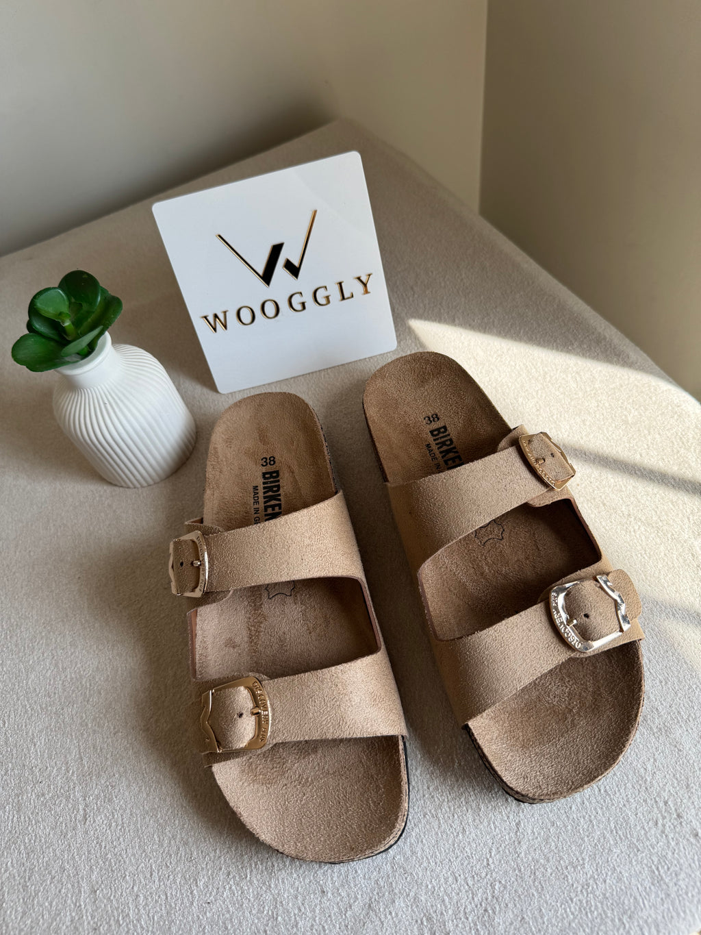 Viral Birkenstock Comfy Sandals - Suede Beige