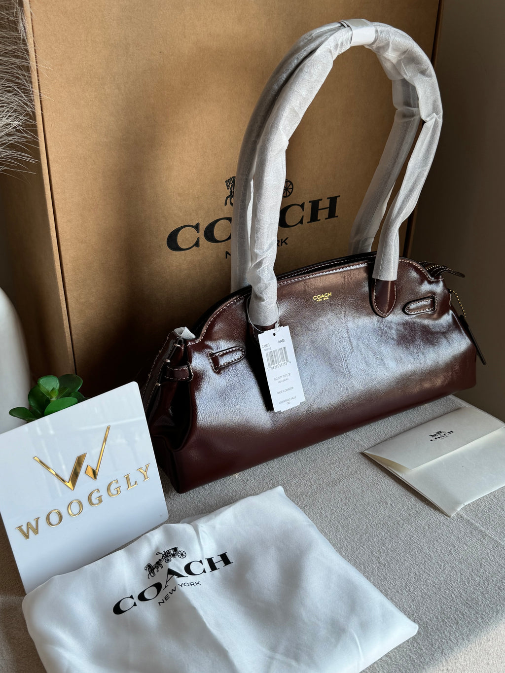 COACH Empire Bag EXTREMELY PREMIUM (Maroon) - BOX PACKING