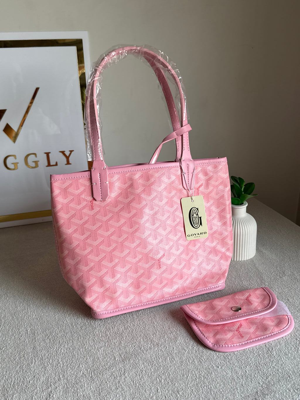 Go Yard Tote Bag - Small Pink with Magnetic Box