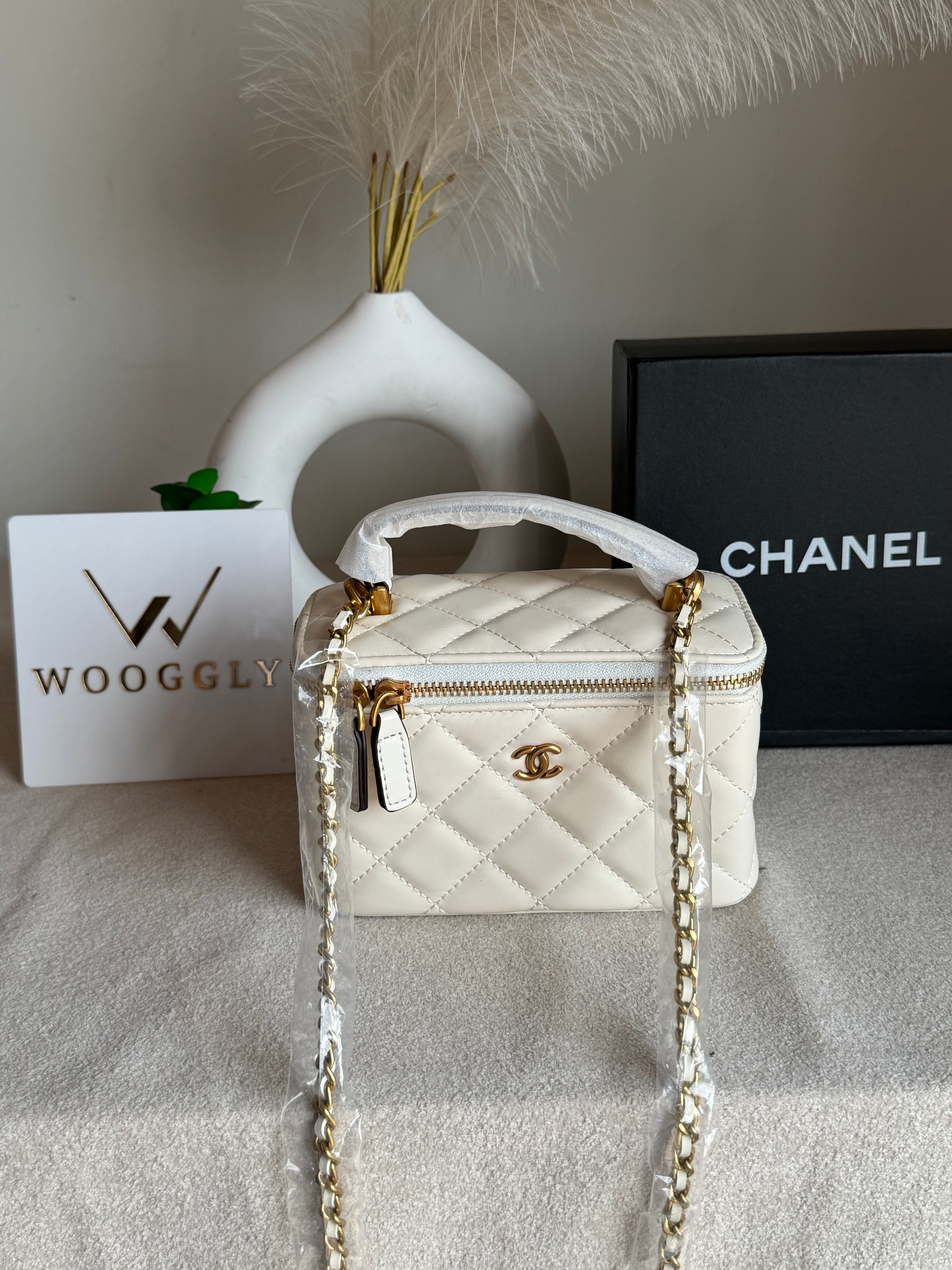 CH Mini Box Bag - Cream