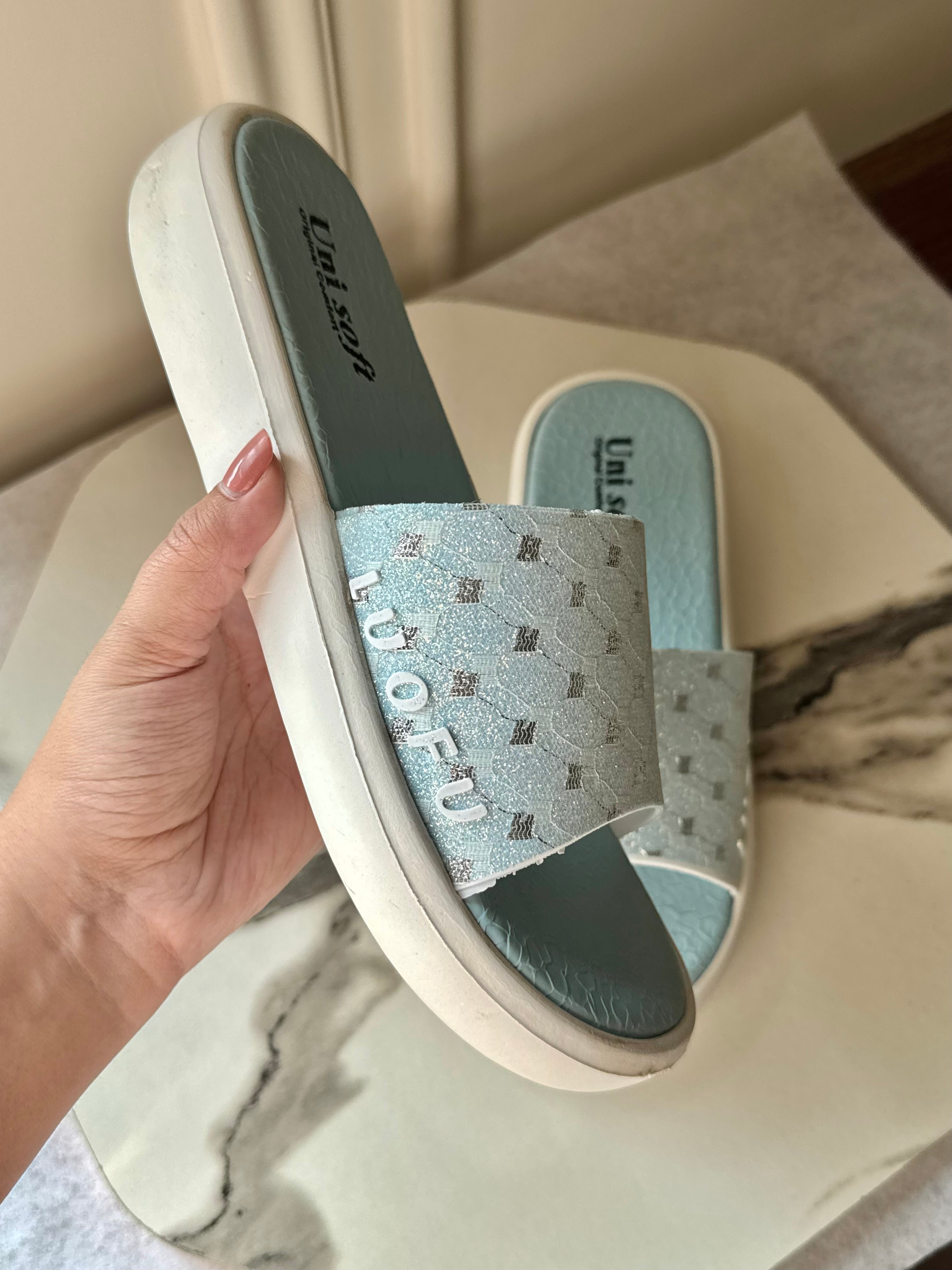 Soft Cotton Sky Slides