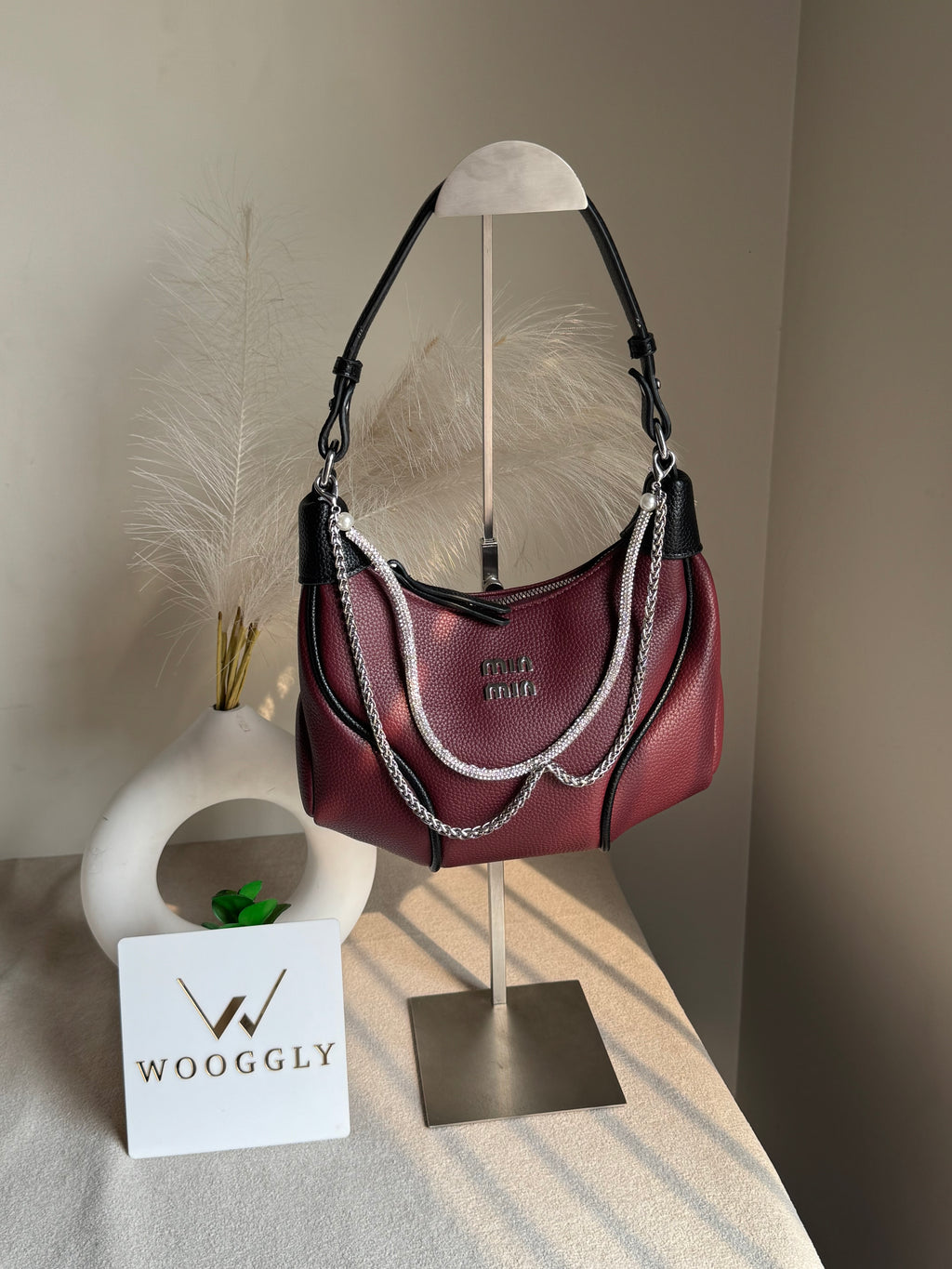 Stylish Min Min Hand Bag Burgundy