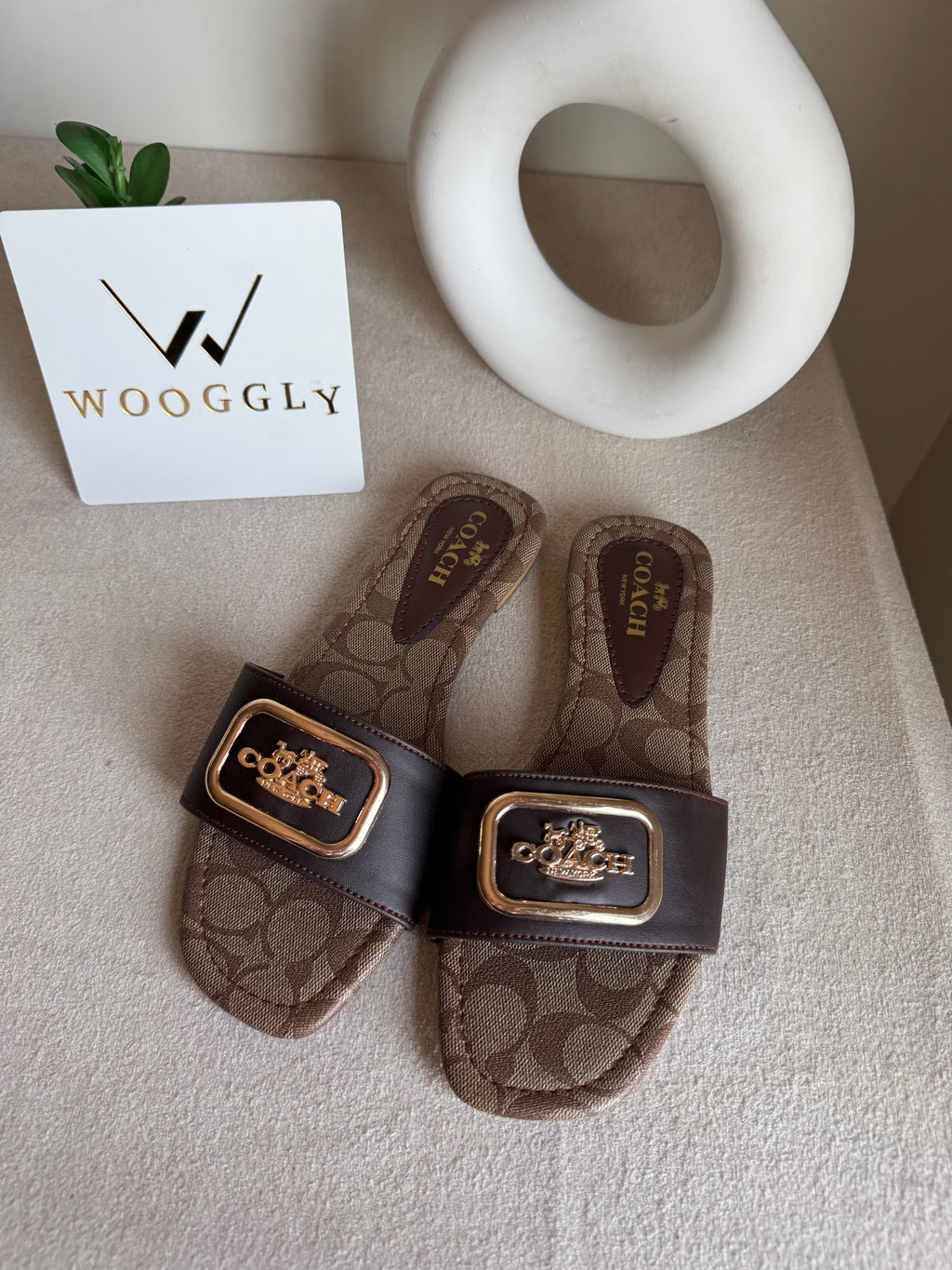 Minimal Coach Slides - Signature Brown