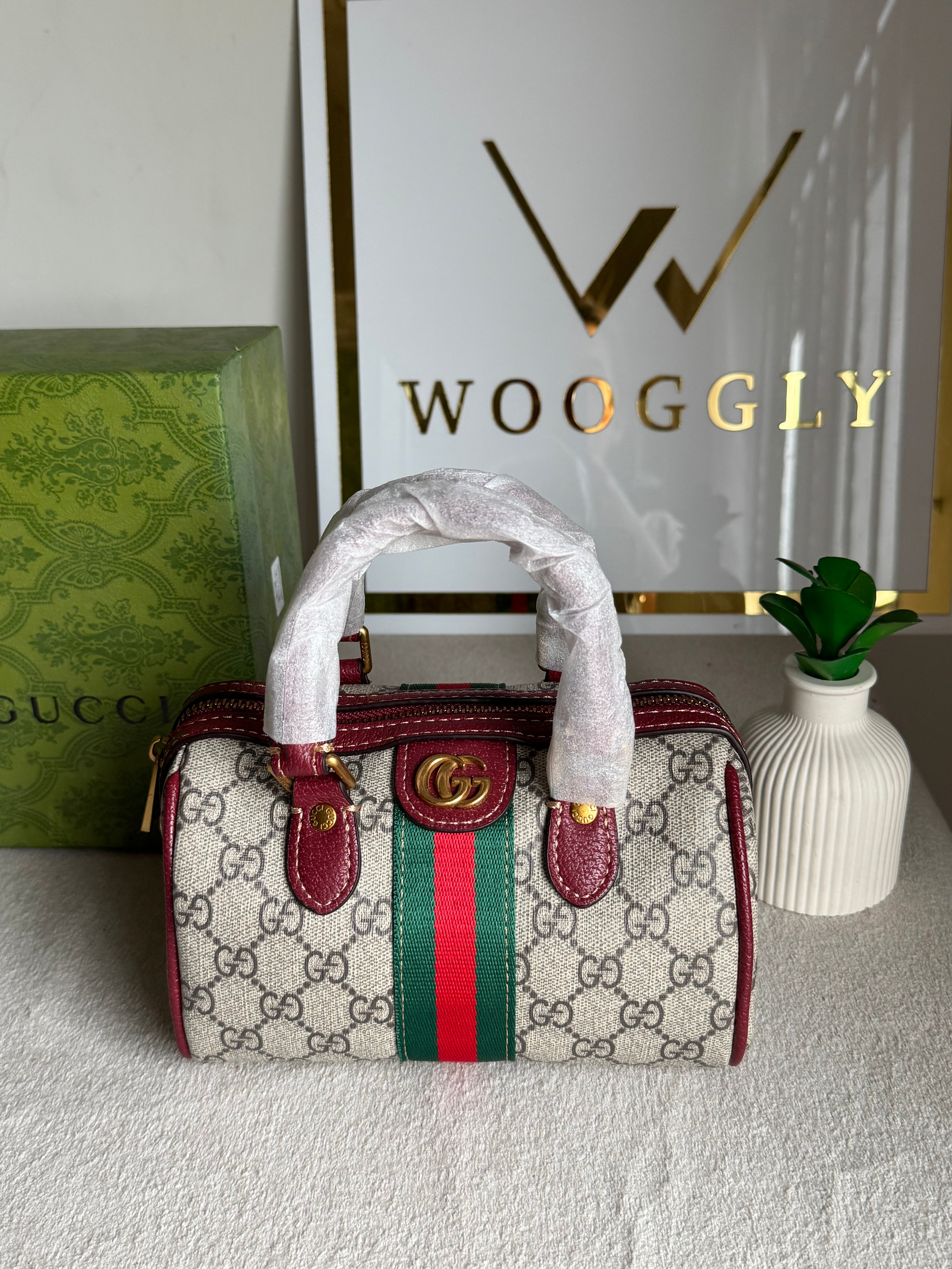 Gucci Mini Duffle Bag - Maroon
