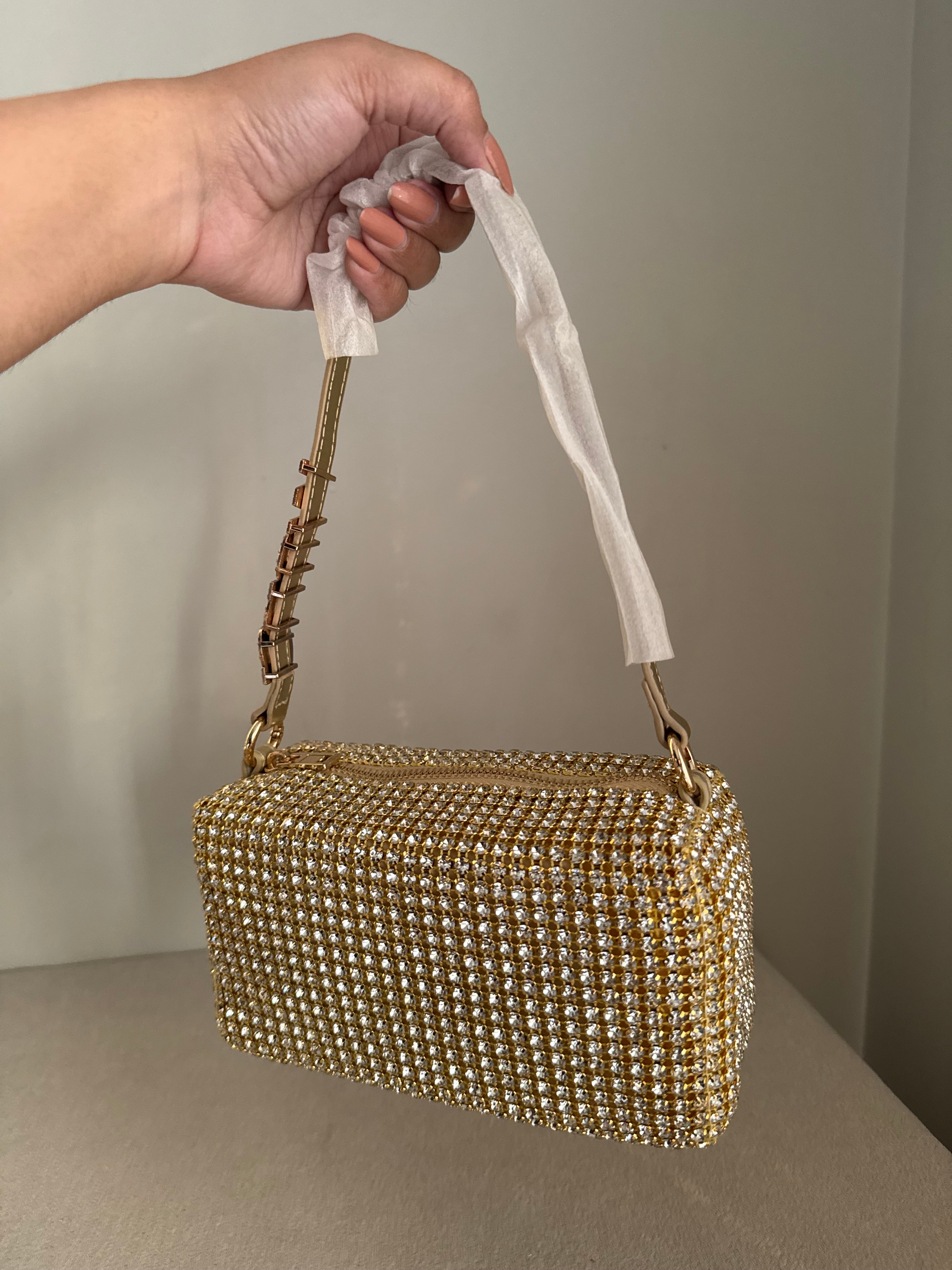 Alexander Wang Rhinestone Evening Clutch (Champagne)