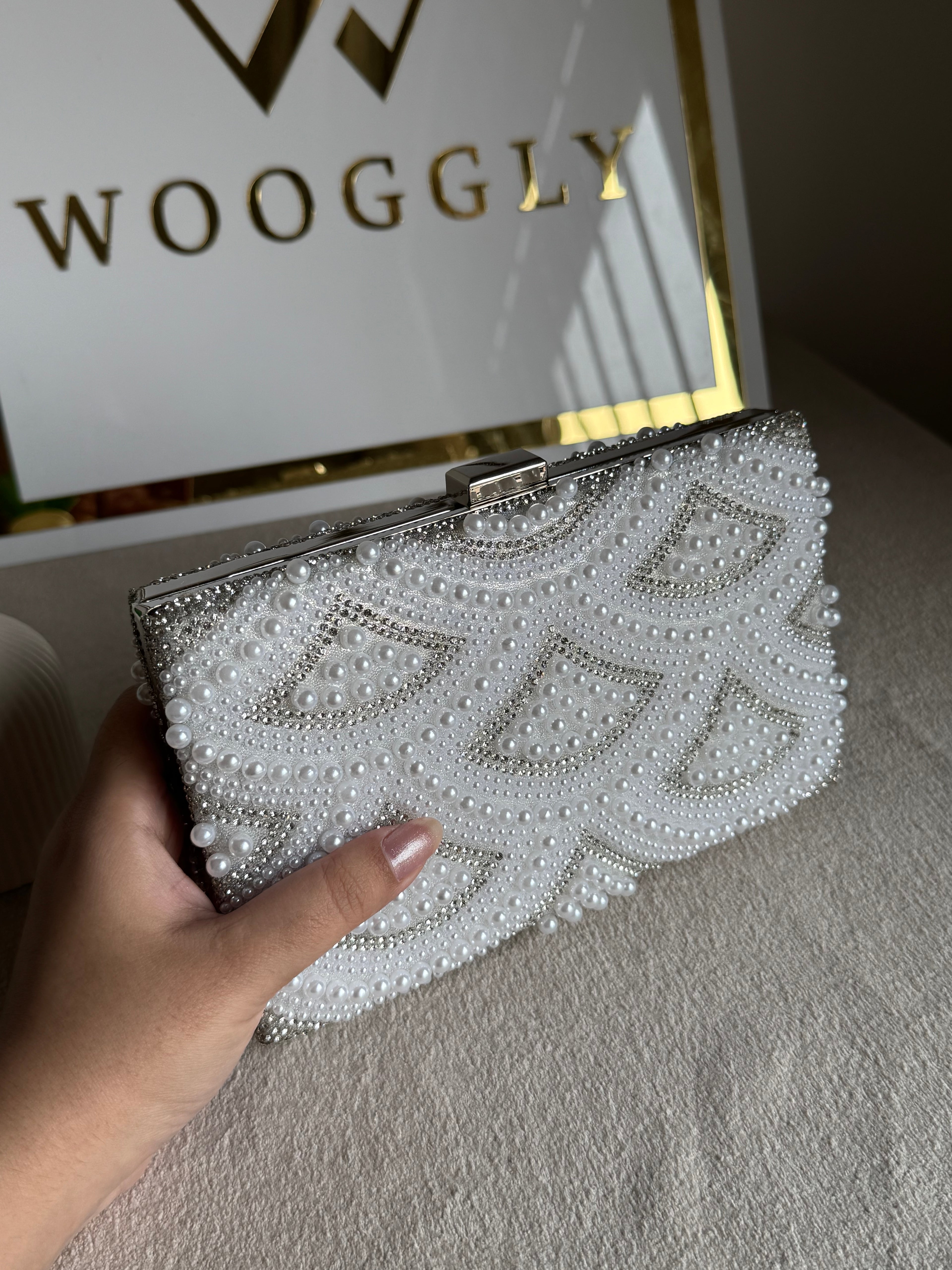 Shanze Pearl Clutch