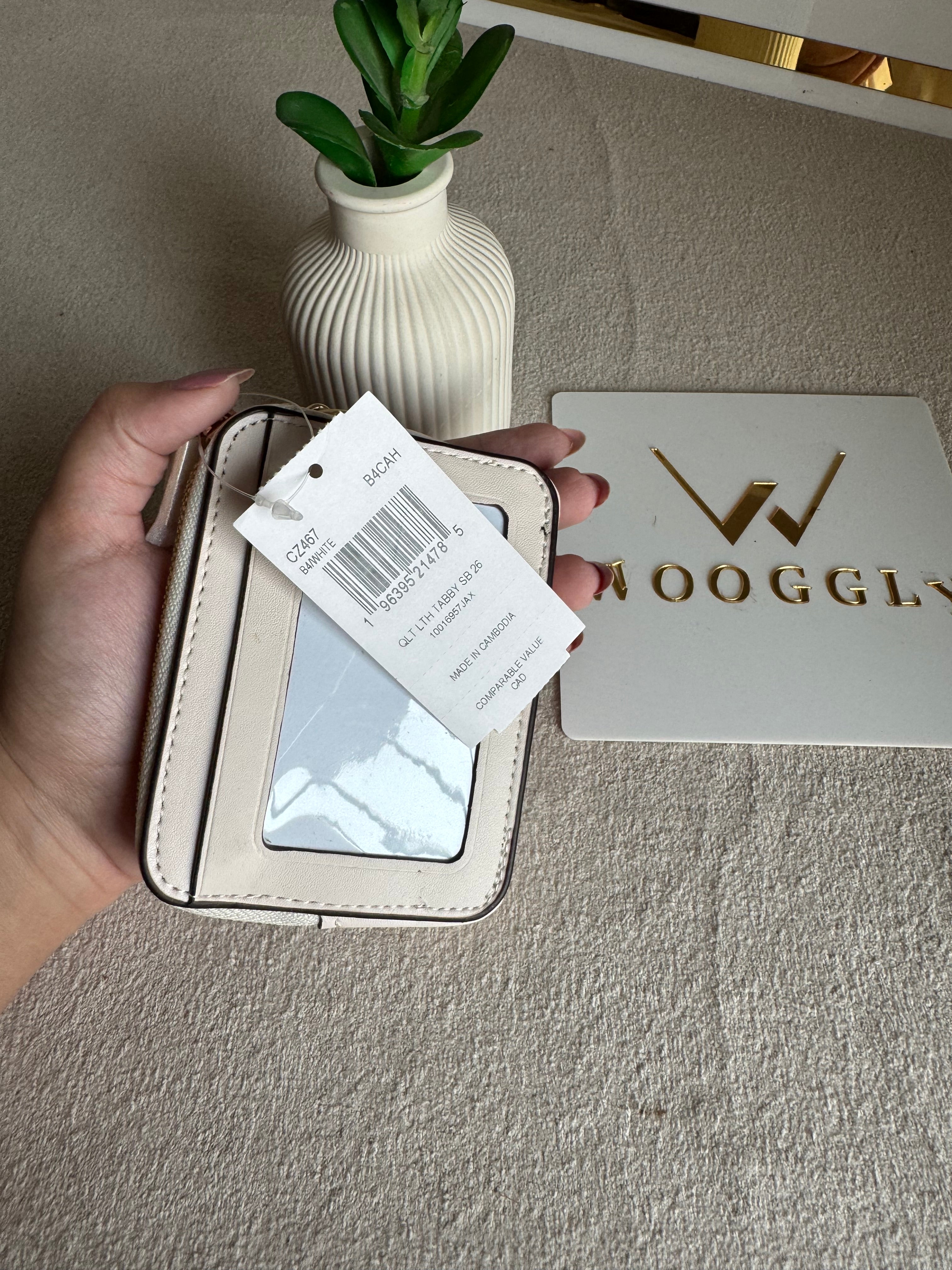 Coach Zip Card Case - Patterned White