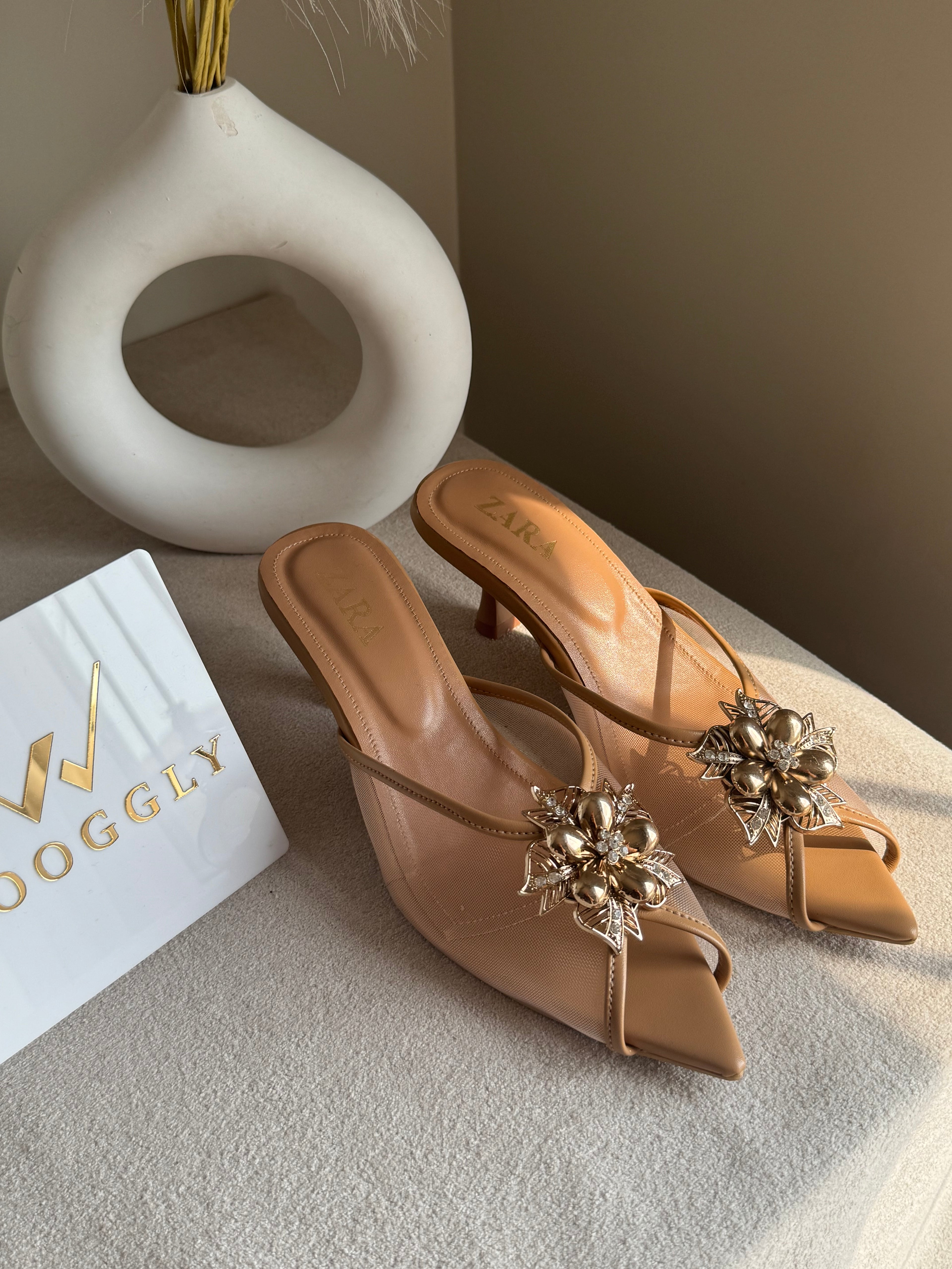 Zara Vogue Heels - Beige