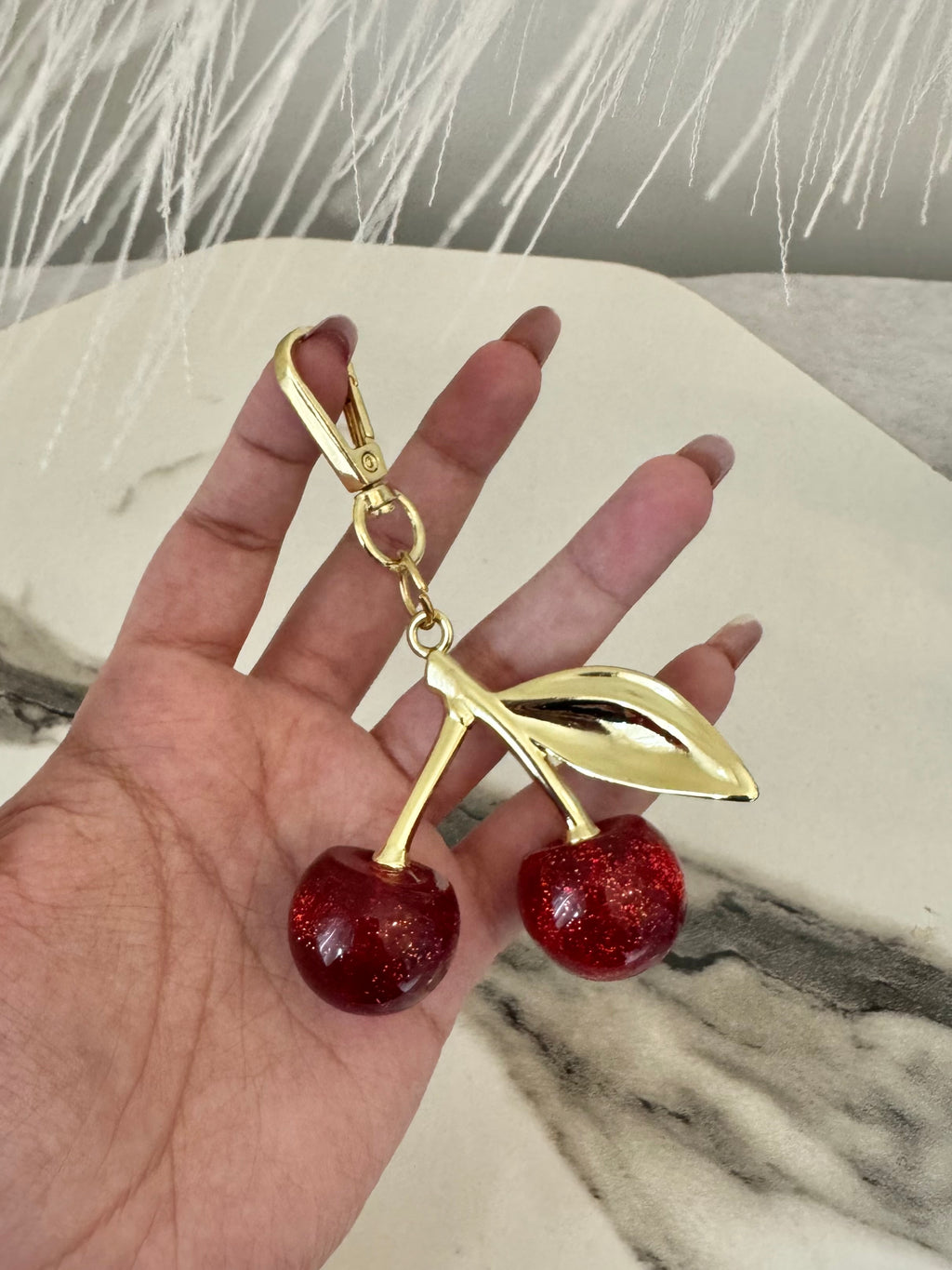 Trendy Cherry Bag Charm