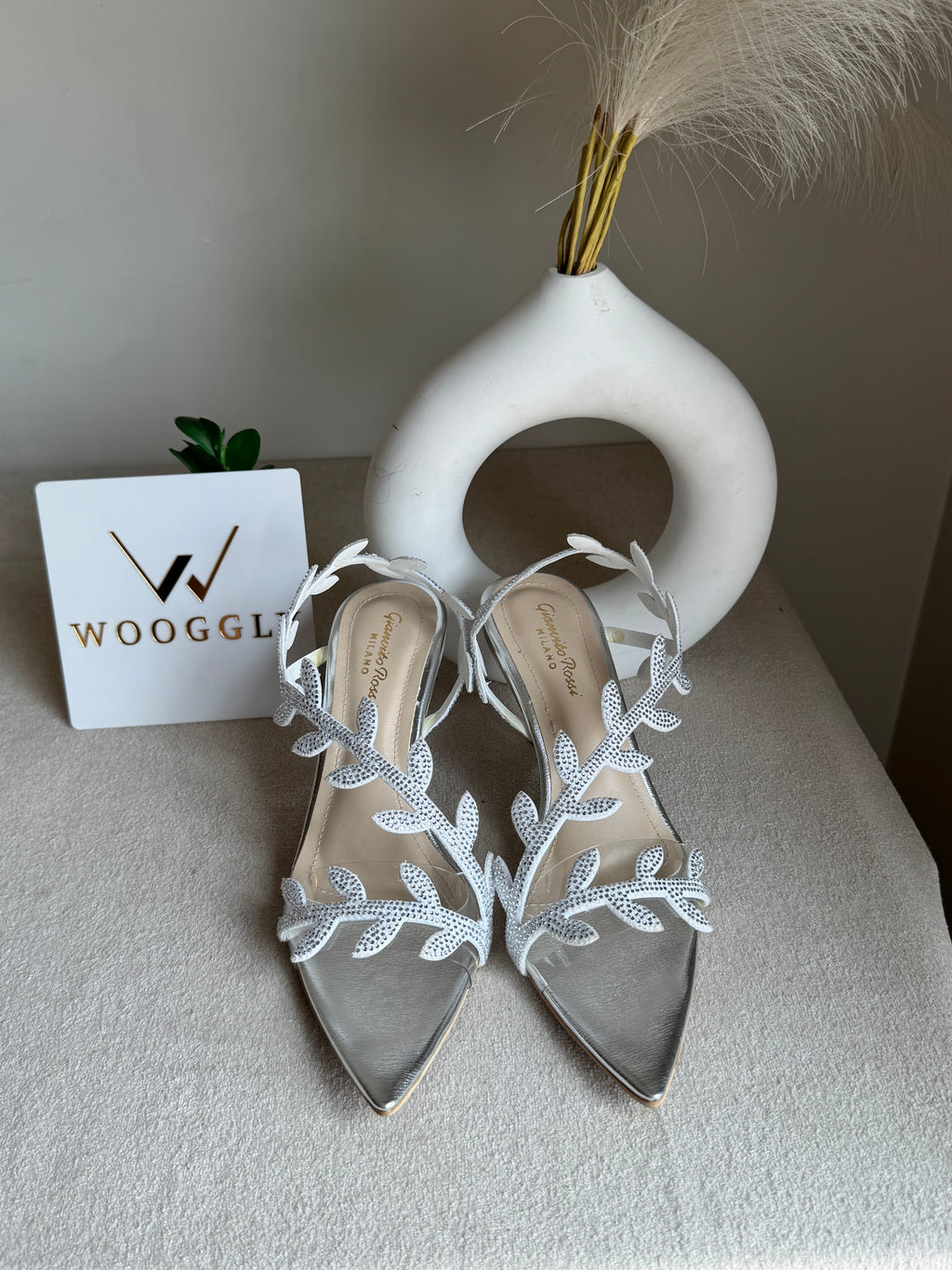 Gianvitto Rossi Heels Glitter Silver