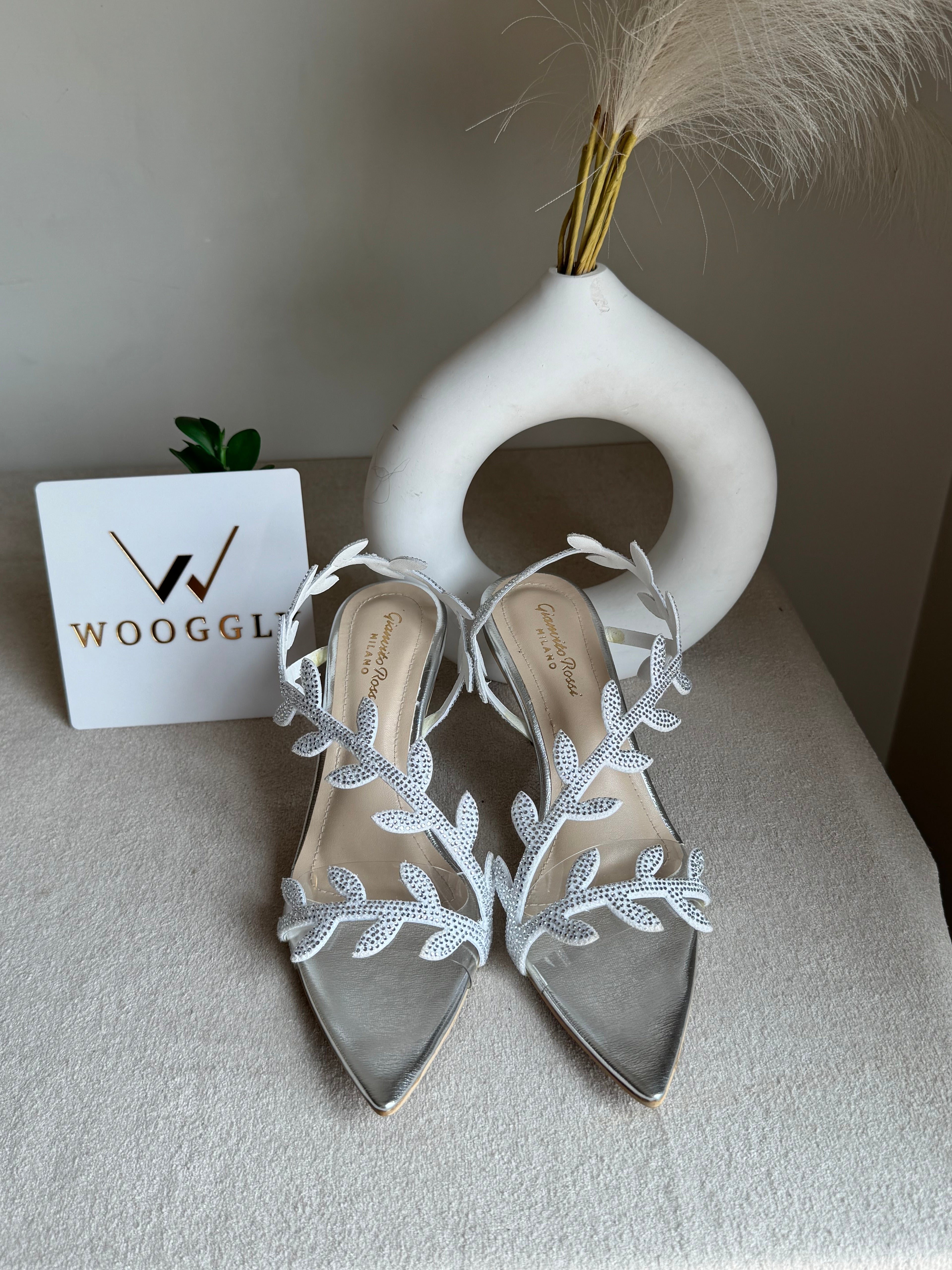 Gianvitto Rossi Heels Glitter Silver