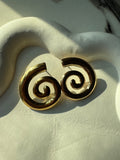 Golden Swirl Studs - 18K Gold Plated