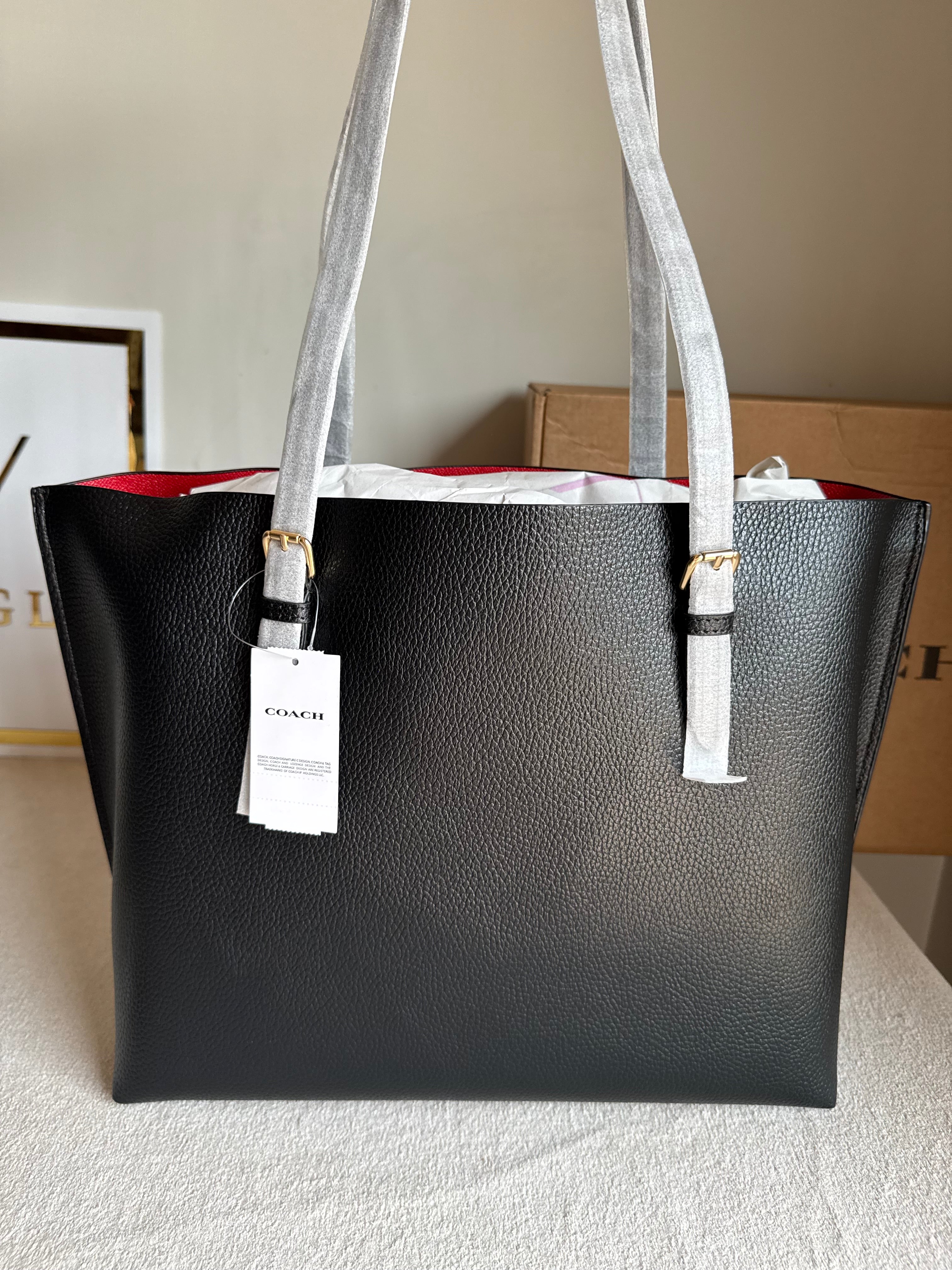 EXTREMELY PREMIUM COACH Mollie Tote Bag - Black (BOX PACKING)