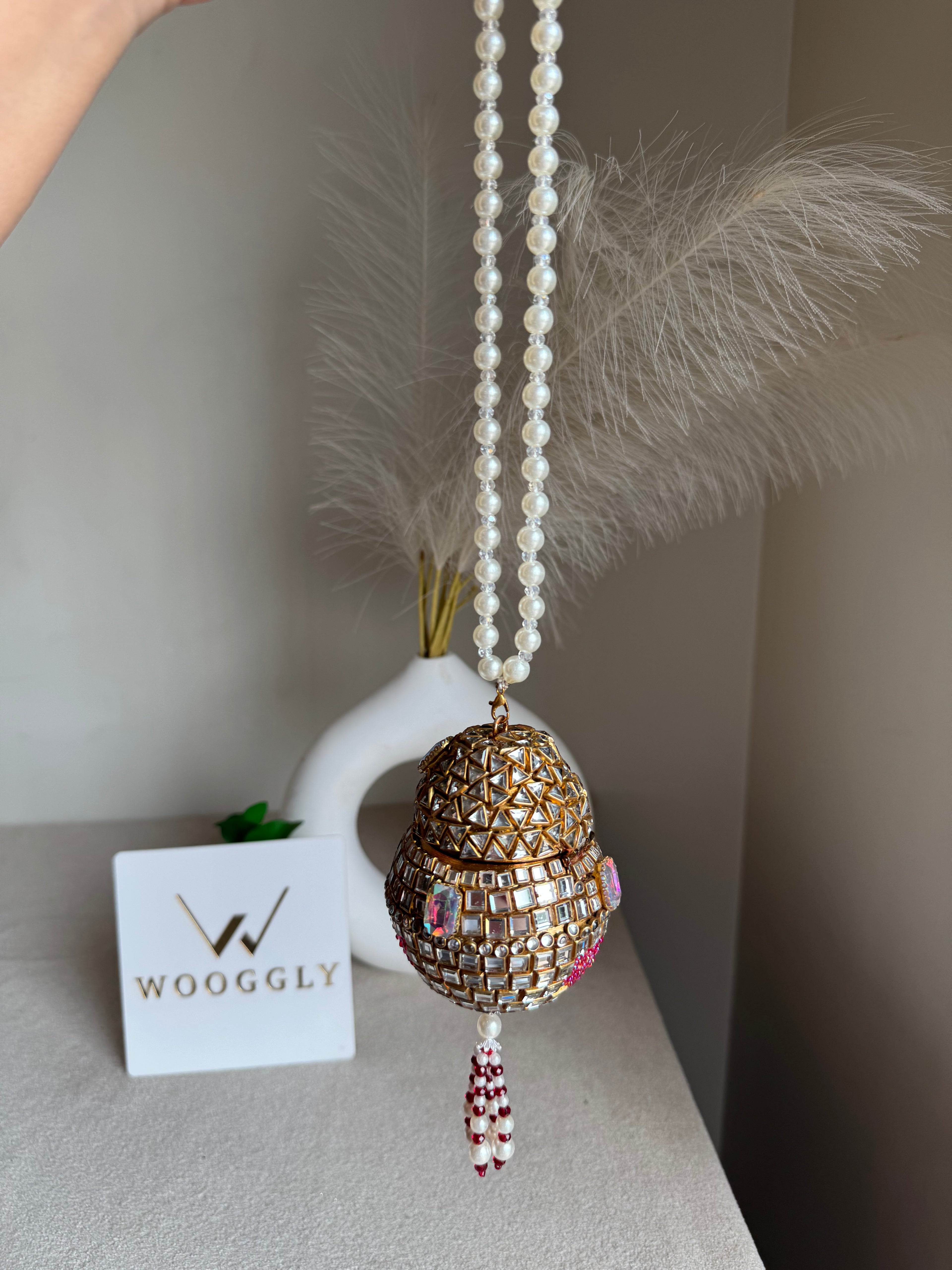 Turkish Potli - Kundan Pink