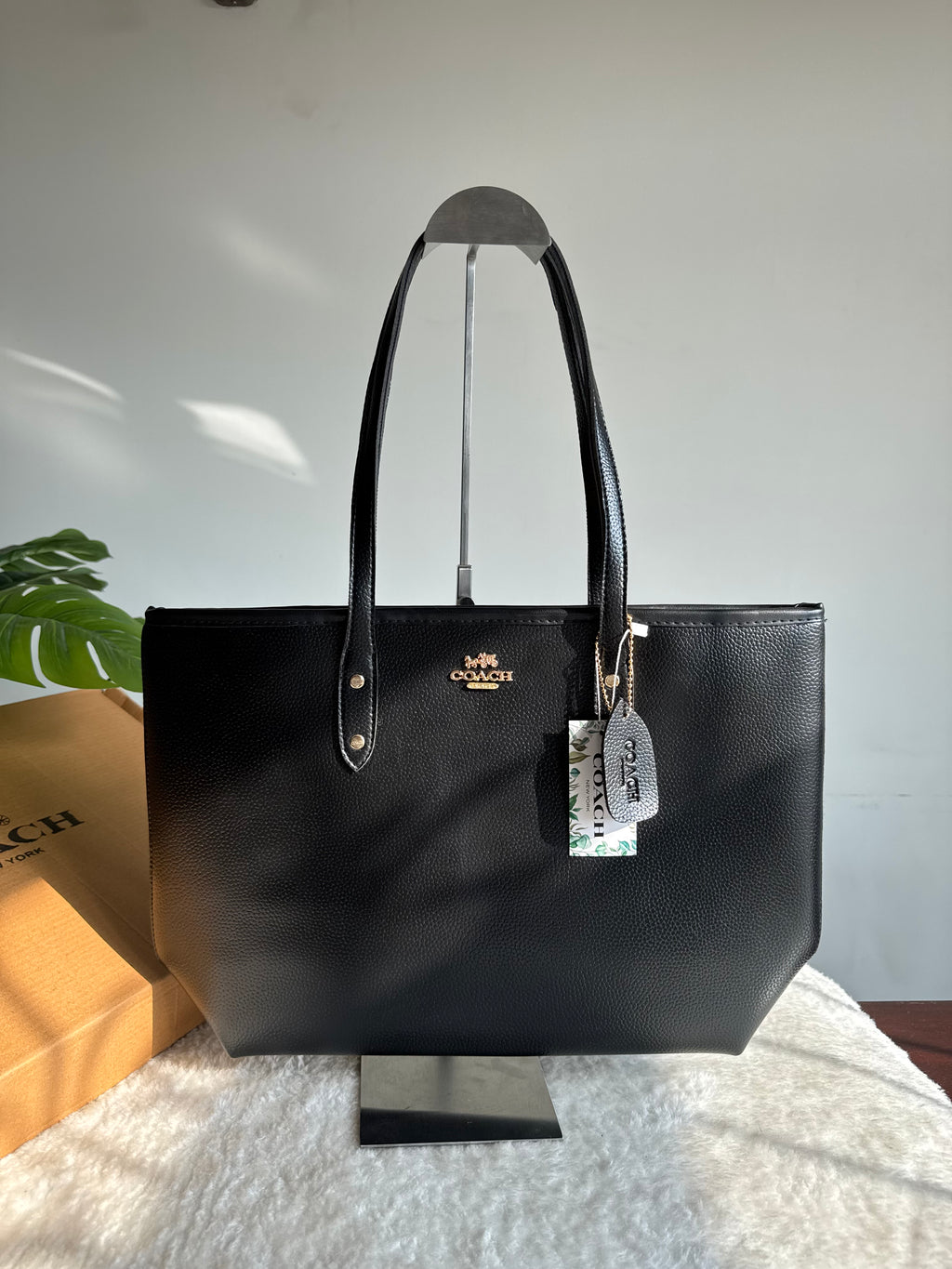 COACH City Tote Bag PREMIUM - Black (BOX PACKING)