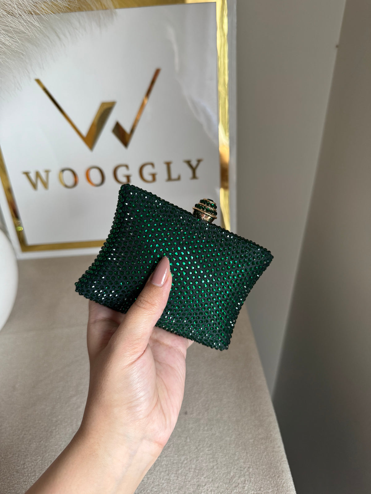 Ella Clutch - Emerald Green