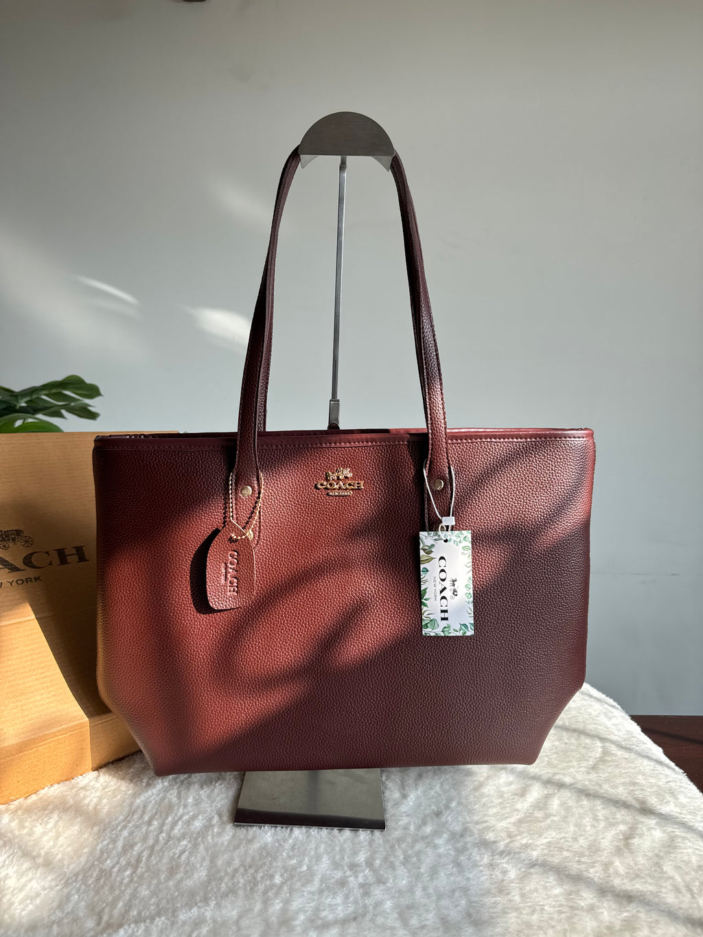 COACH City Tote Bag PREMIUM - Chocolate Brown (BOX PACKING)
