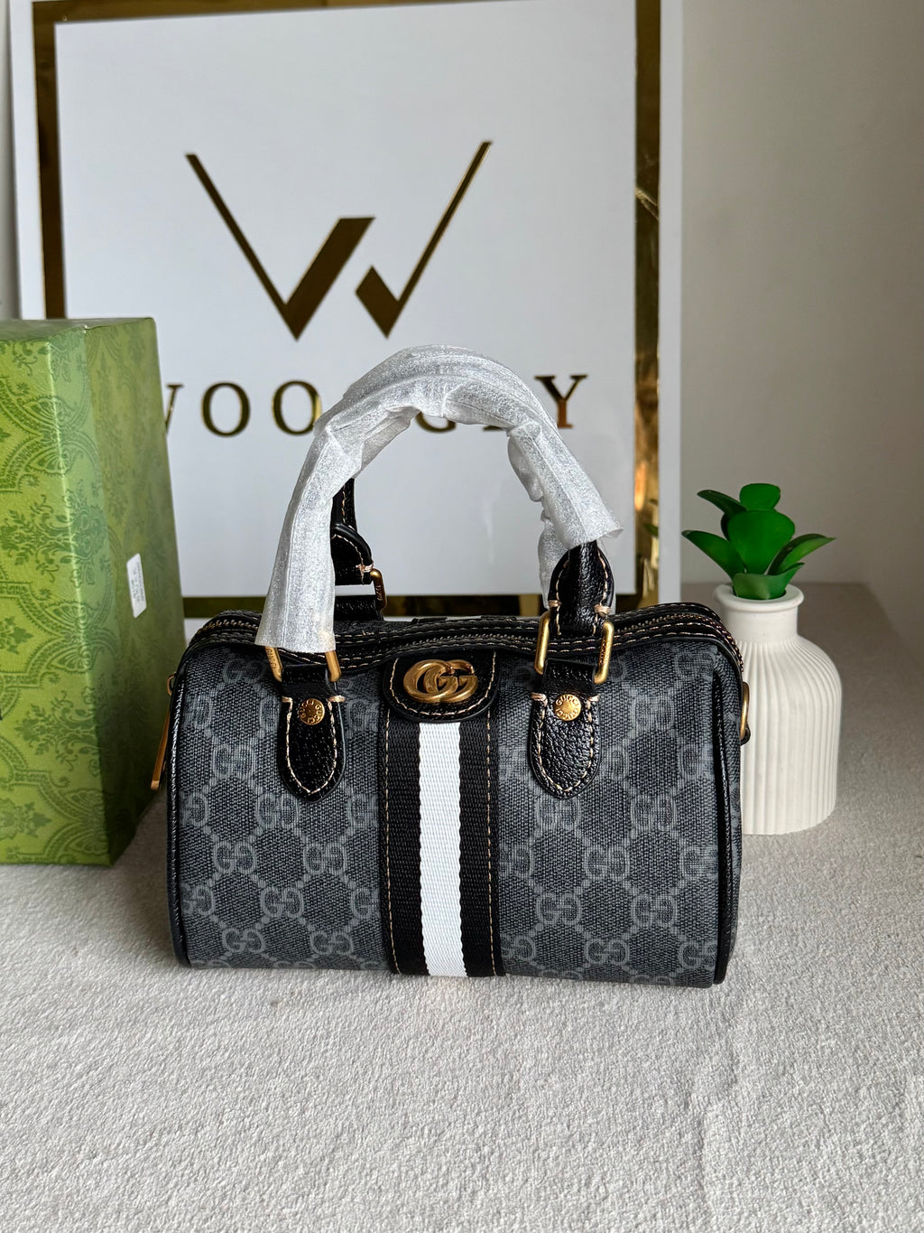 Gucci Mini Duffle Bag - Black & White