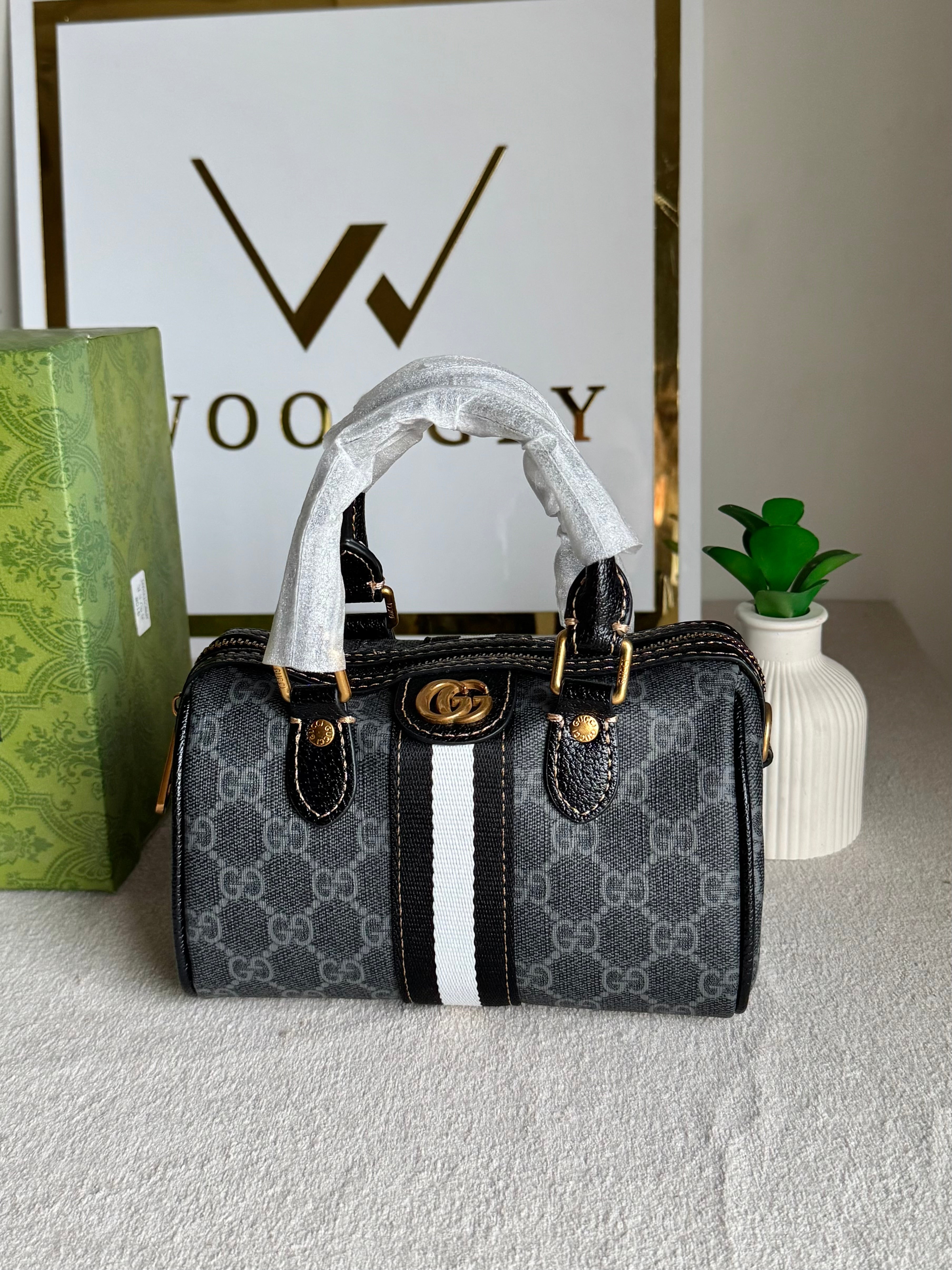 Gucci Mini Duffle Bag - Black & White