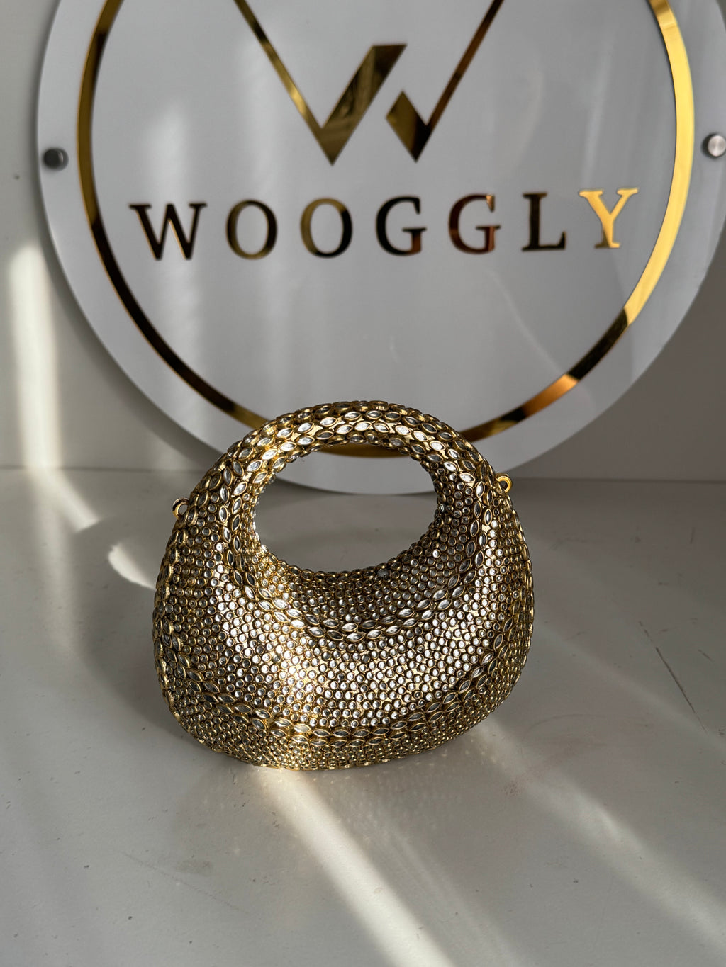 Viral Kundan Clutch with Chain