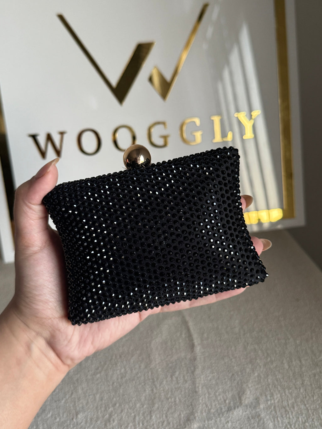 Muse Swarovski Clutch - Black