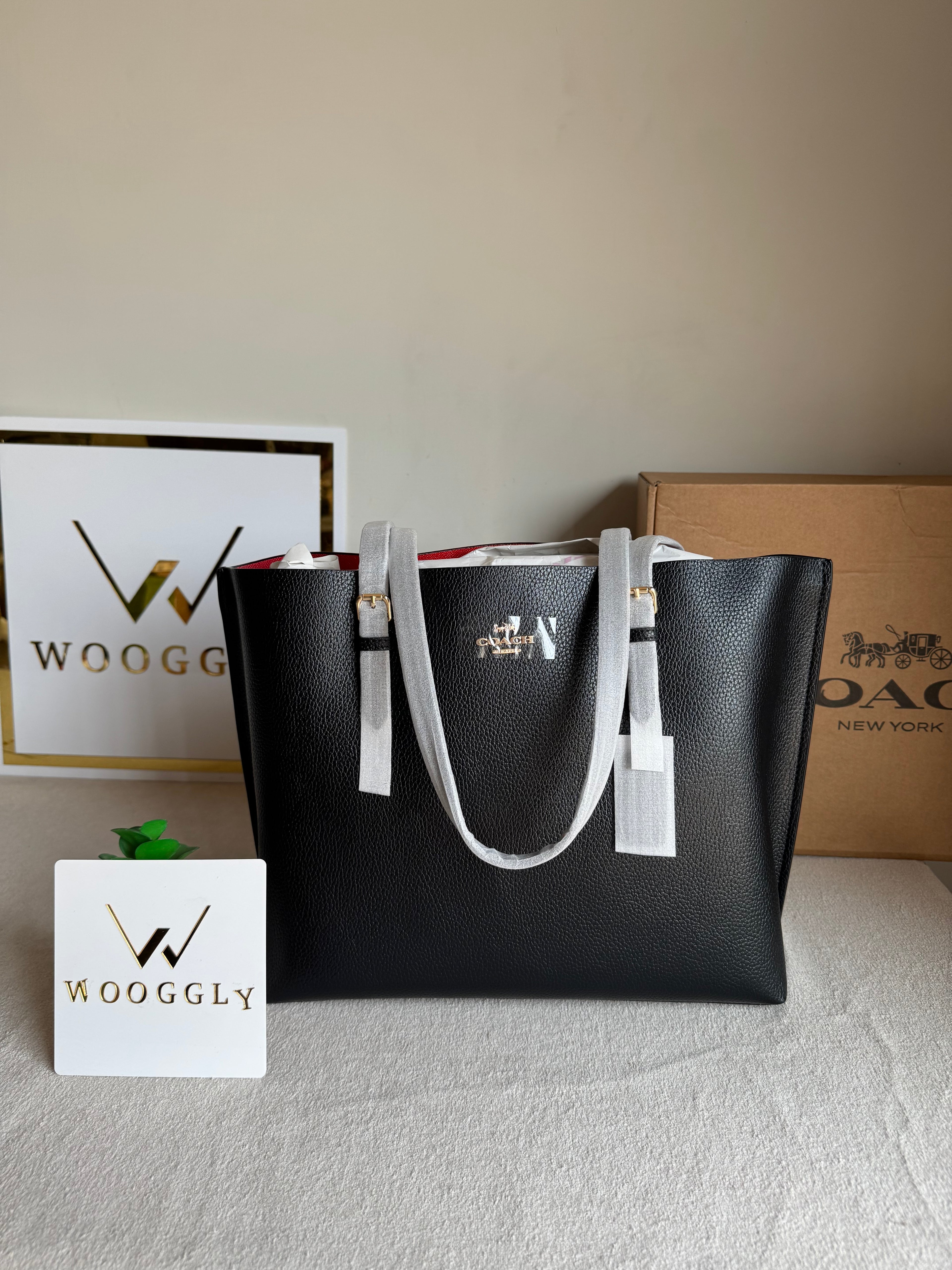 EXTREMELY PREMIUM COACH Mollie Tote Bag - Black (BOX PACKING)