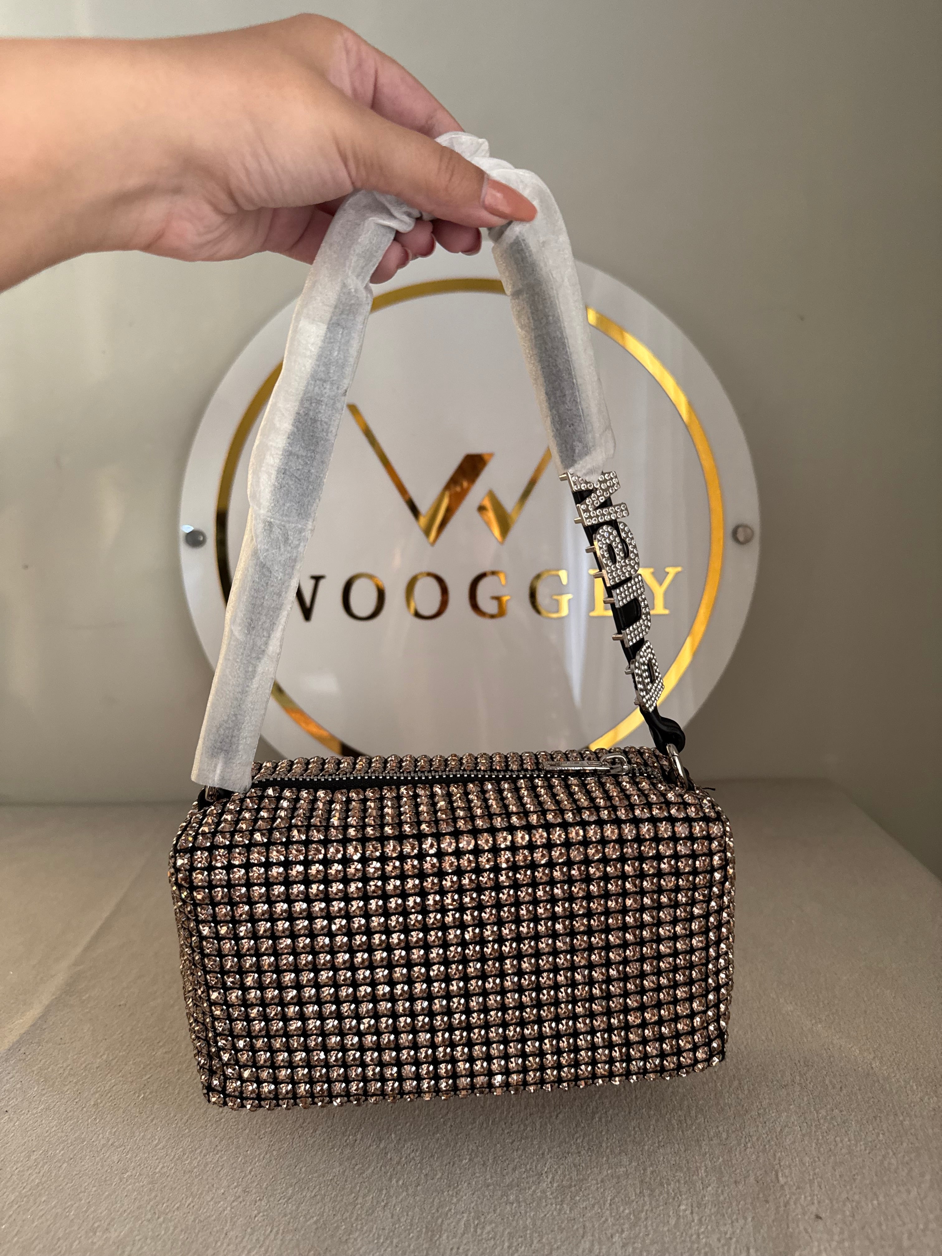 Alexander Wang Rhinestone Evening Clutch (Pink)