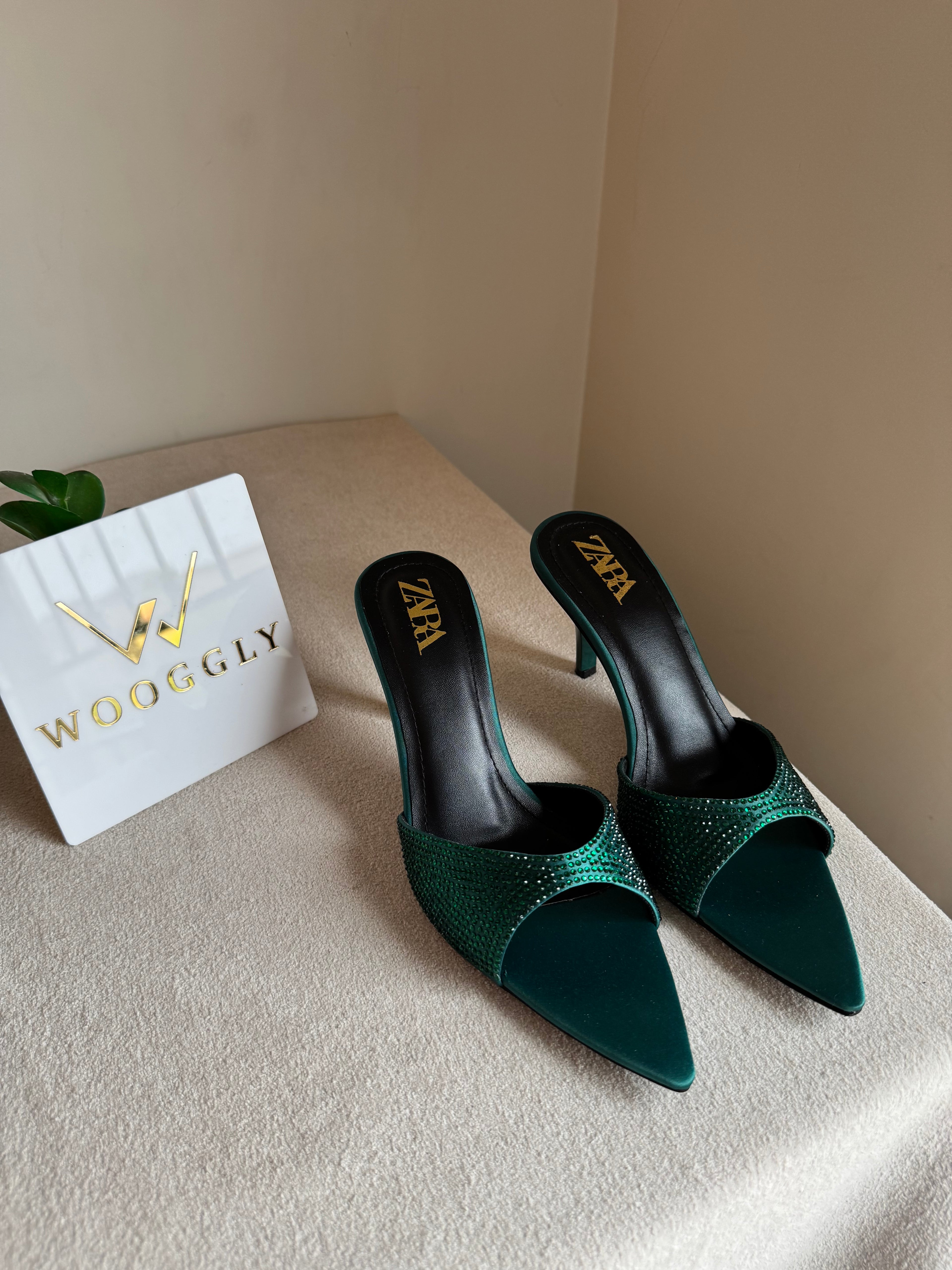Bling Zara Heels - Green