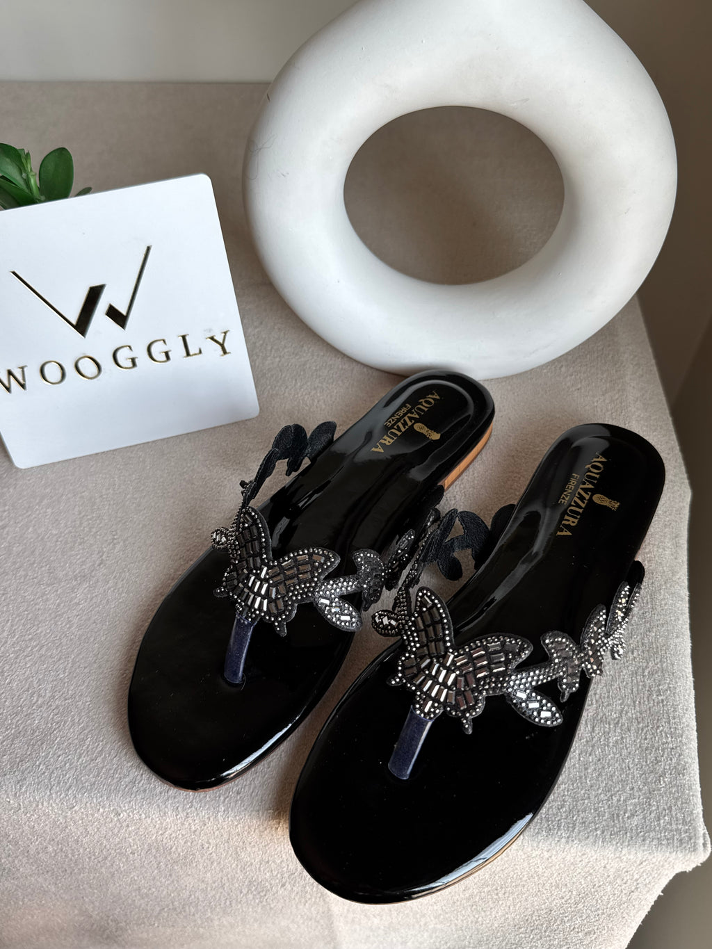 Aquazzura Pretty Slides - Black