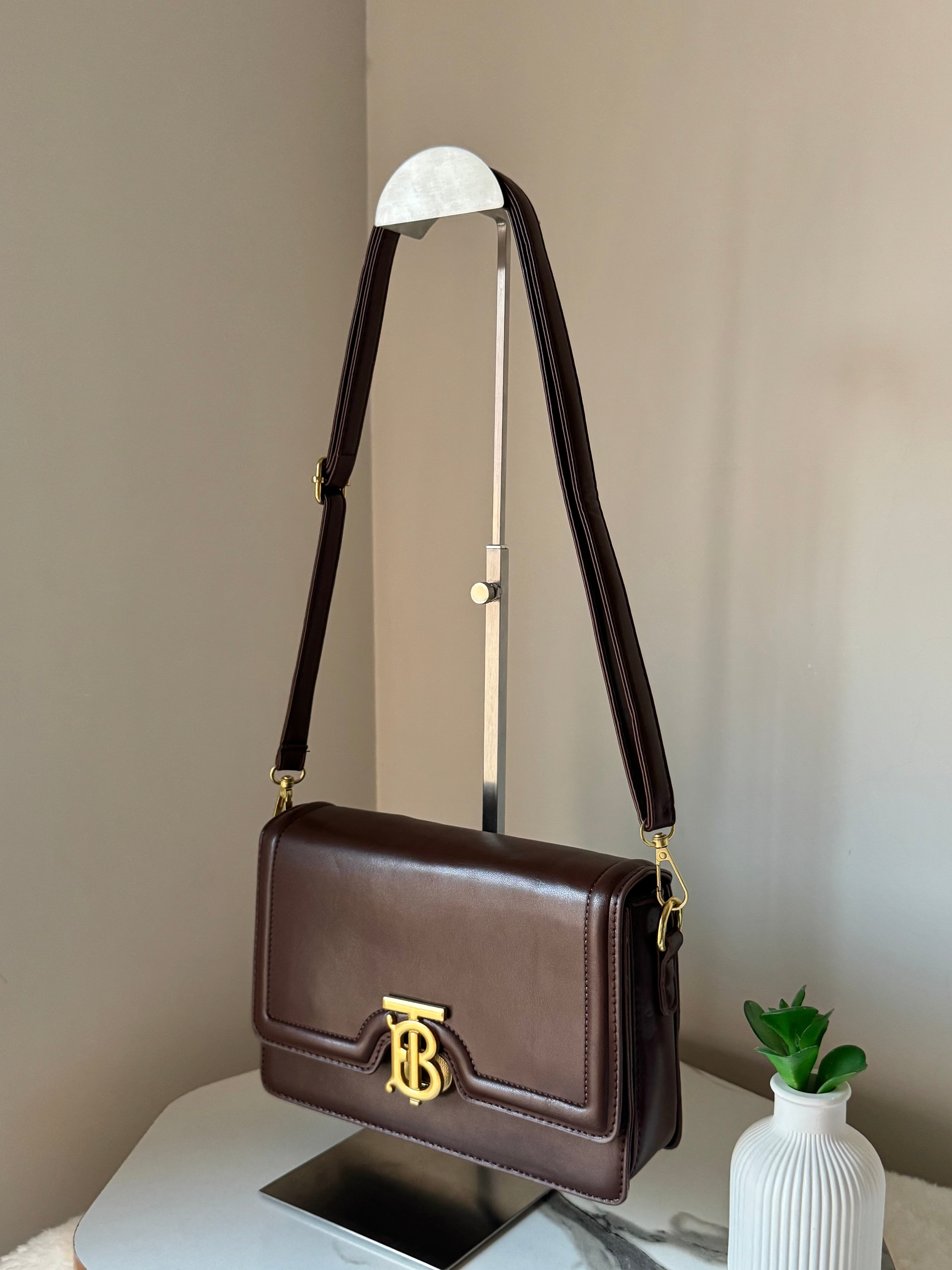 Lady Stella Bag with Long Strap (Chocolate Brown)