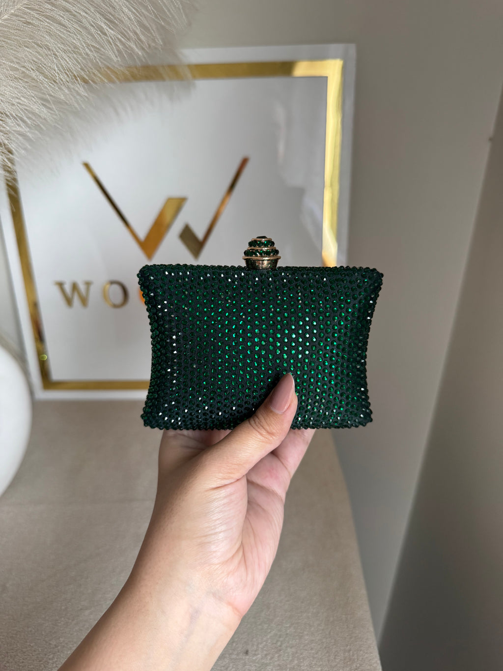Ella Clutch - Emerald Green
