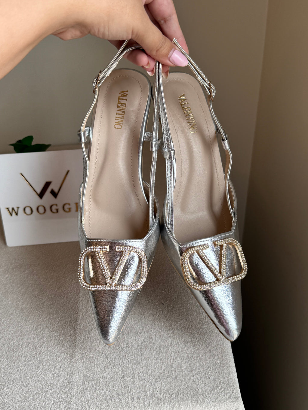 Essential Valentino Silver Heels